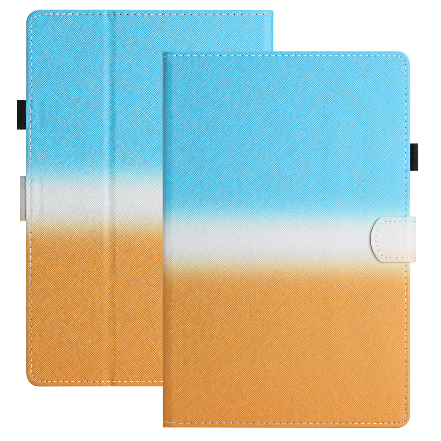 

Für Amazon Kindle Paperwhite 5 (2021) PU Leather E-reader-karton-karten-kartenschlitzabschluss-farbständer Cover - Blau / Orange, Amazon Kindle Paperwhite 5 (2021)