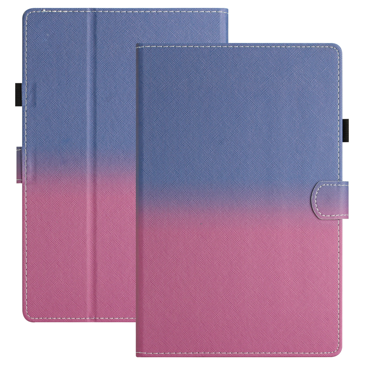 

Für Amazon Kindle Paperwhite 5 (2021) PU Leather E-reader-karton-karten-kartenschlitzabschluss-farbständer Cover - Blau / Rose, Amazon Kindle Paperwhite 5 (2021)