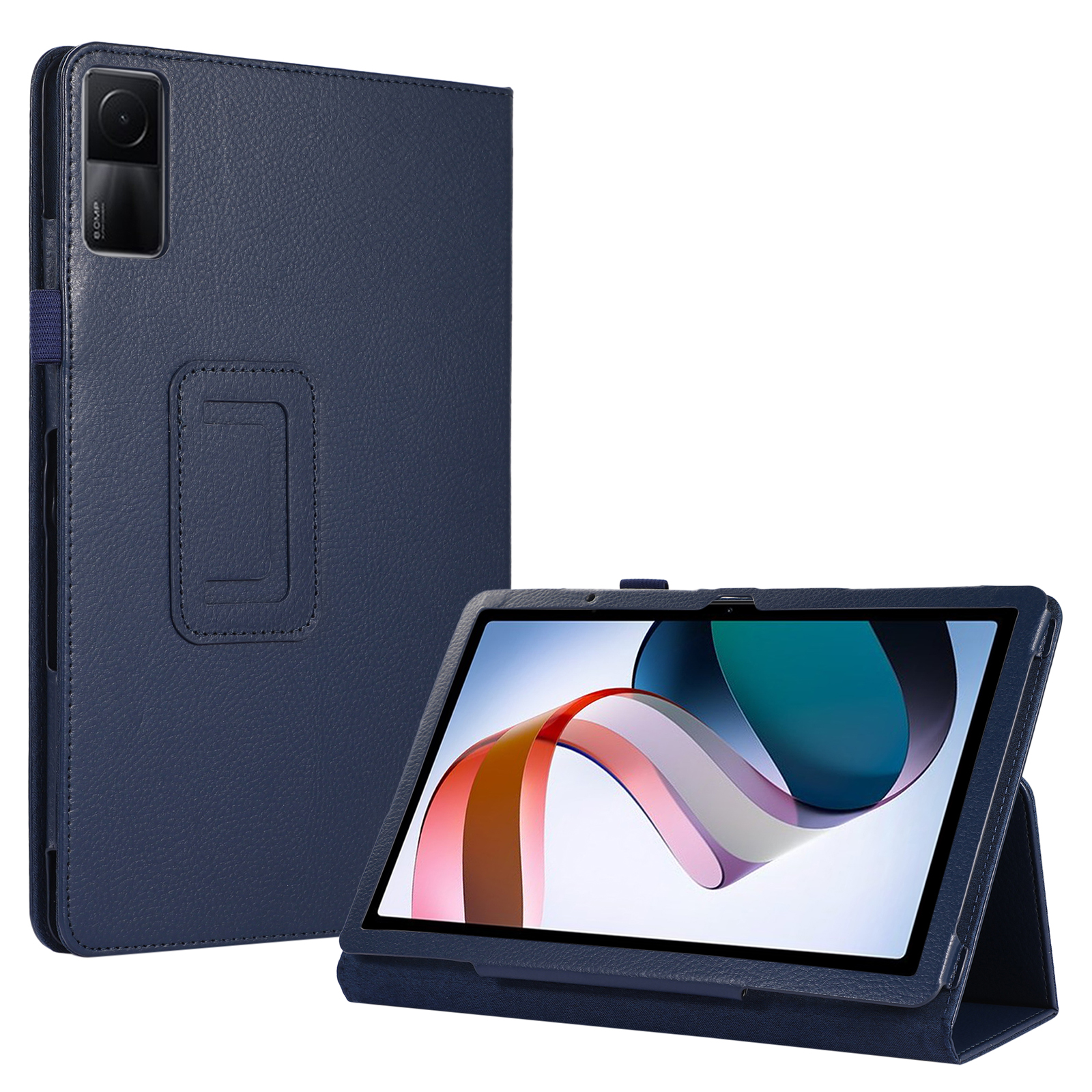 

Für Xiaomi Redmi Pad PU Leder Tablet Hülle Litchi Textur Folio Stand Cover Shell Shell - Dunkelblau, Xiaomi Redmi Pad