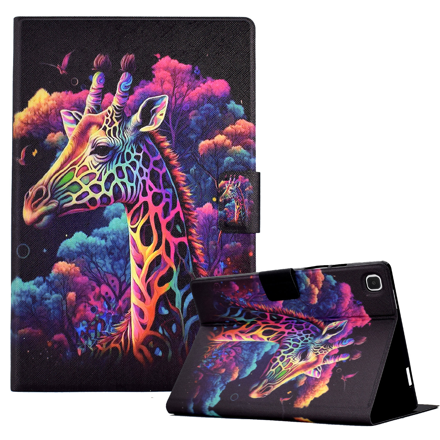 

Für Samsung Galaxy Tab A7 Lite 8,7-zoll T220 / T225 Tablet -gehäusemuster Gedruckter Lederabdeckung Mit Kartensteckplätzen - Giraffe, Galaxy Tab A7 Lite 8.7-inch