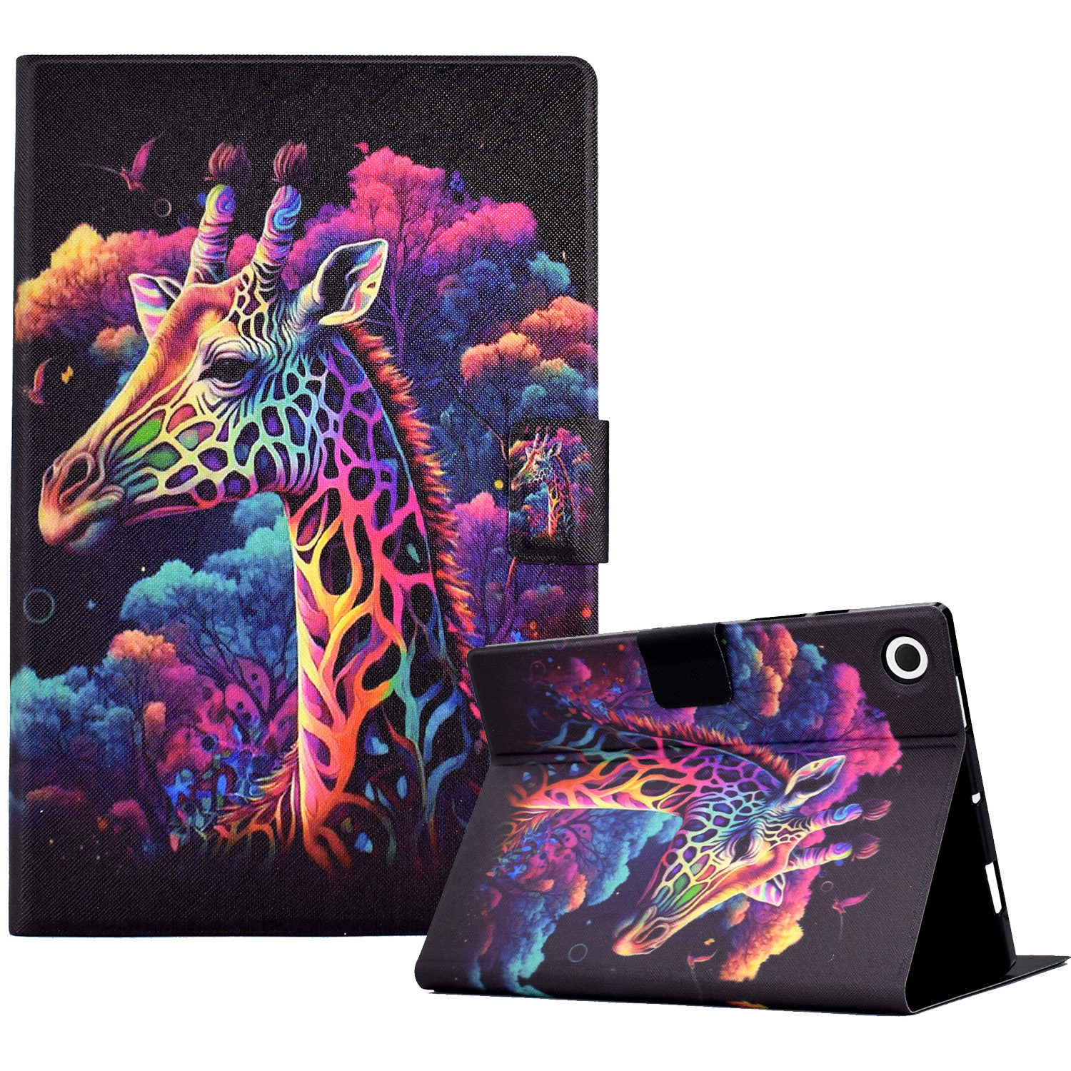 

Muster Bedruckte Lederabdeckung Für Samsung Galaxy Tab A8 10.5 (2021) X205 / X200 Kartenschlitze Tablet Case - Giraffe, Galaxy Tab A8 10.5 (2021)