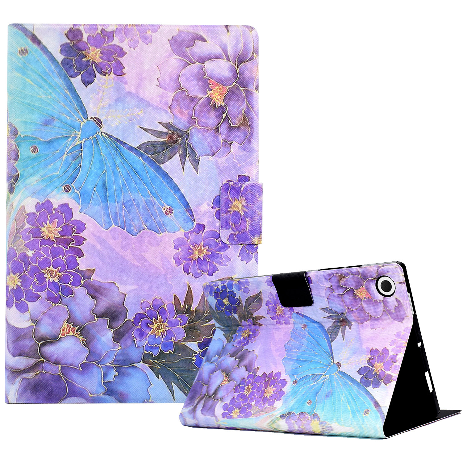 

Muster Bedruckte Lederabdeckung Für Samsung Galaxy Tab A8 10.5 (2021) X205 / X200 Kartenschlitze Tablet Case - Pfingstrosen Schmetterling, Galaxy Tab A8 10.5 (2021)
