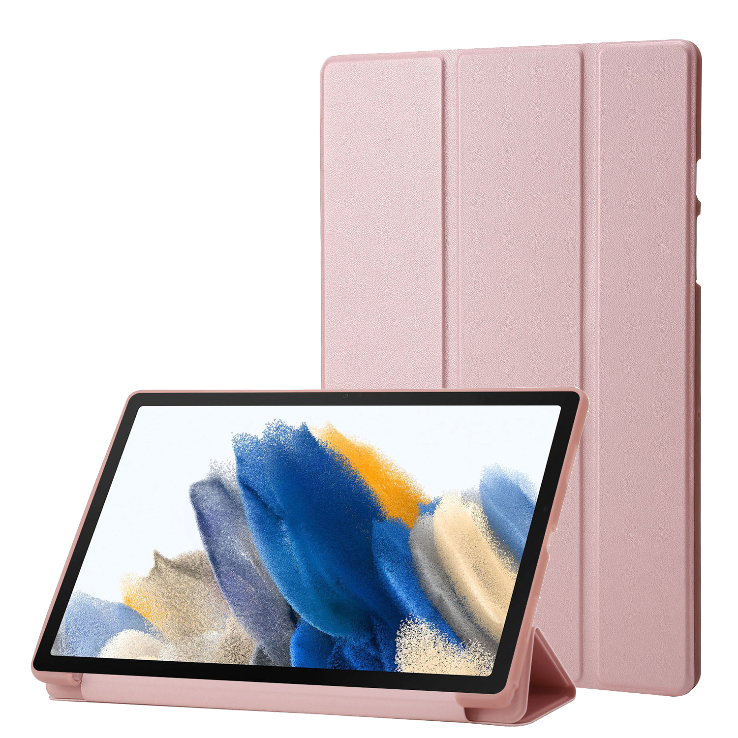 

Für Huawei Matepad SE 10.4-zoll-pu-leder + Silicon Tri-fold Stand Cover Tablet Schockdicht - Roségold, Huawei MatePad SE 10.4-inch