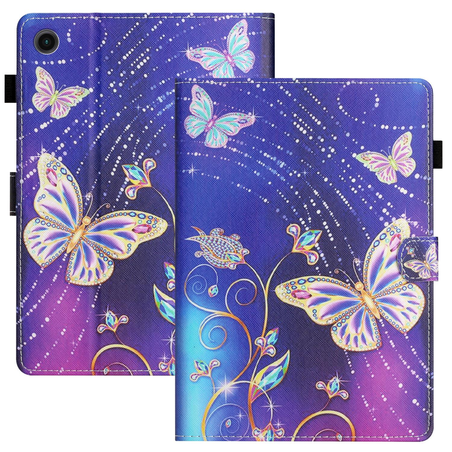 

Schutzhülle Für Lenovo Tab M10 Plus (3. General) Muster Drucktablette Shell Anti-Fall PU Leder Flip Cover - Blauer Schmetterling, Lenovo Tab M10 Plus (3rd Gen)