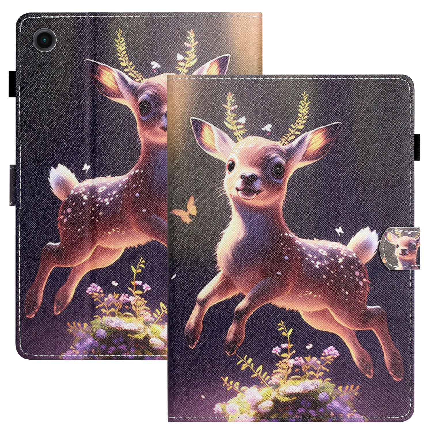 

Schutzhülle Für Lenovo Tab M10 Plus (3. General) Muster Drucktablette Shell Anti-Fall PU Leder Flip Cover - Reh, Lenovo Tab M10 Plus (3rd Gen)
