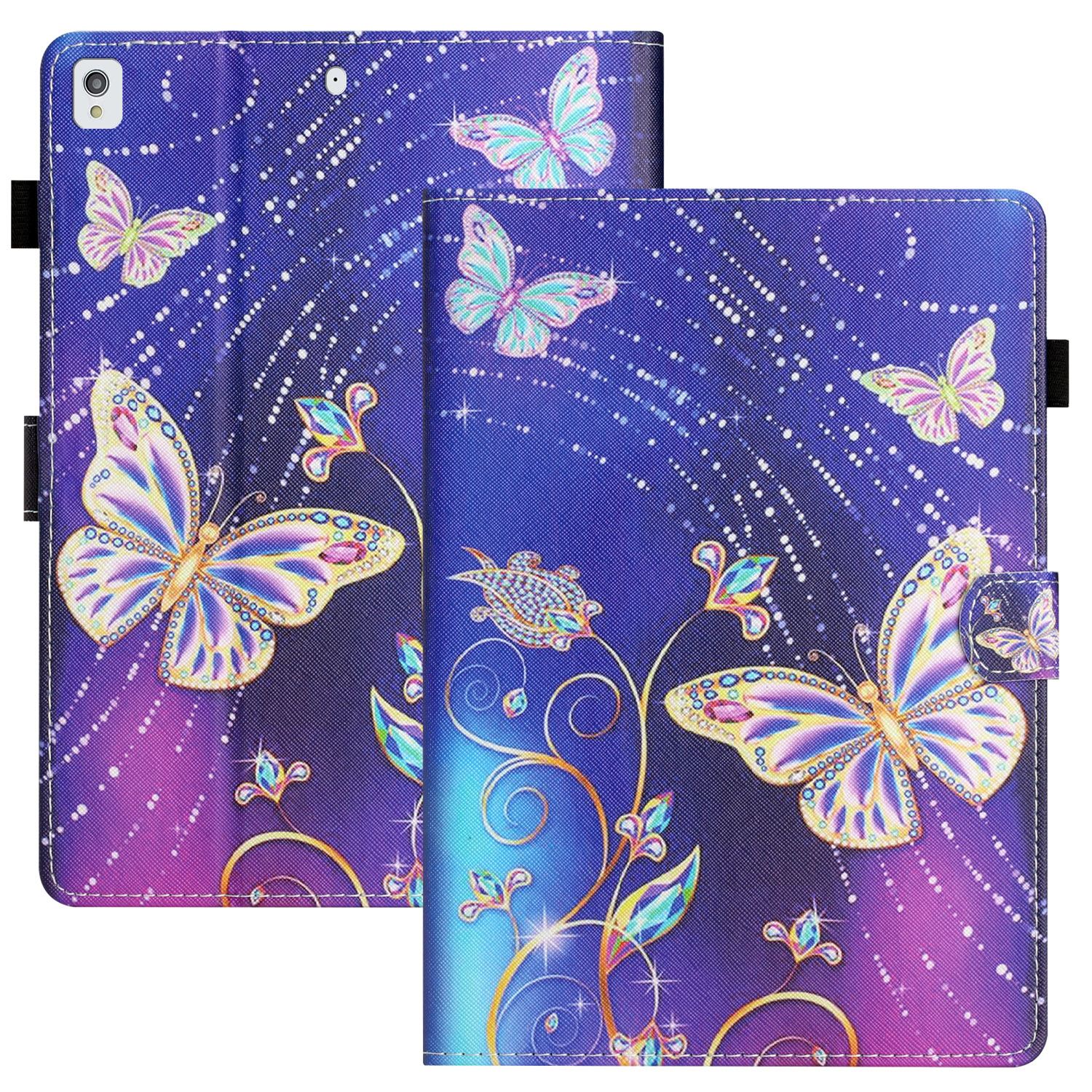 

Musterdrucktablettenfall Für Samsung Galaxy Tab S6 Lite P610 / P615 Anti-scratch-pu-leder-flip-abdeckung - Blauer Schmetterling, Galaxy Tab S6 Lite