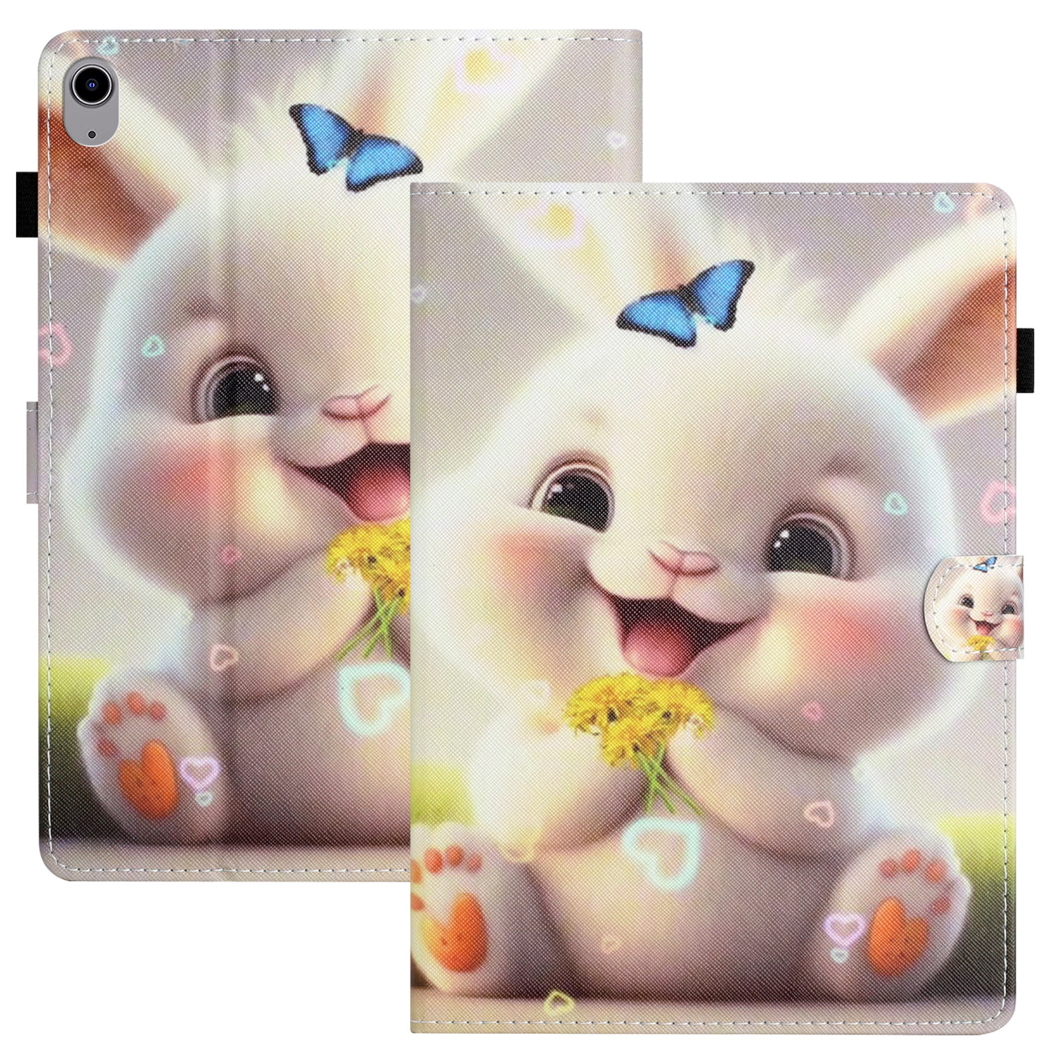 

Anti-dro-drop-tablet-hülle Für Ipad 10.9 (2022) PU Leder Folio Flip Covers Muster Druckschockdicht - Kaninchen, iPad 10.9 (2022)