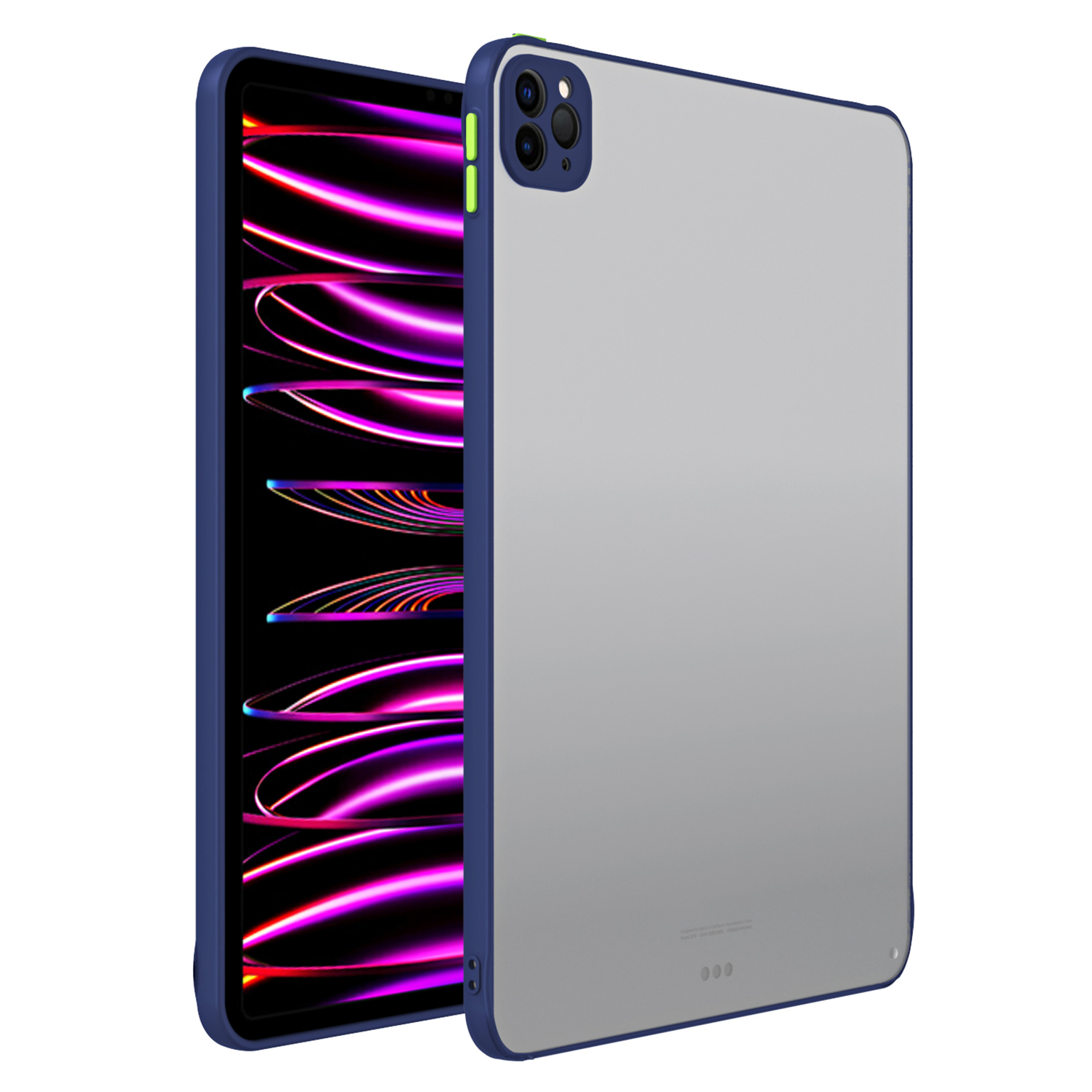 

Für Ipad Pro 11 (2020) /(2021) /(2022) Tablet Case PC+TPU -kontrastfarbe Mattes Translucent Tablet Tablet - Blau, iPad Pro 11 (2020)