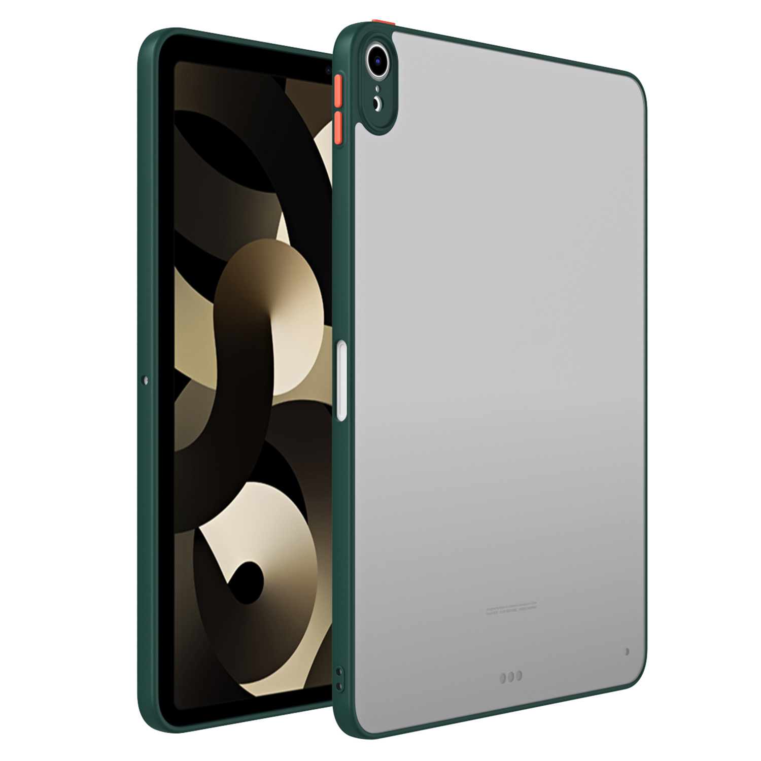 

Für Ipad Air (2020) /(2022) Matte Tablet Case Kontrast Farbe PC+TPU Transparente Tablet -abdeckung - Grün, iPad Air (2020)