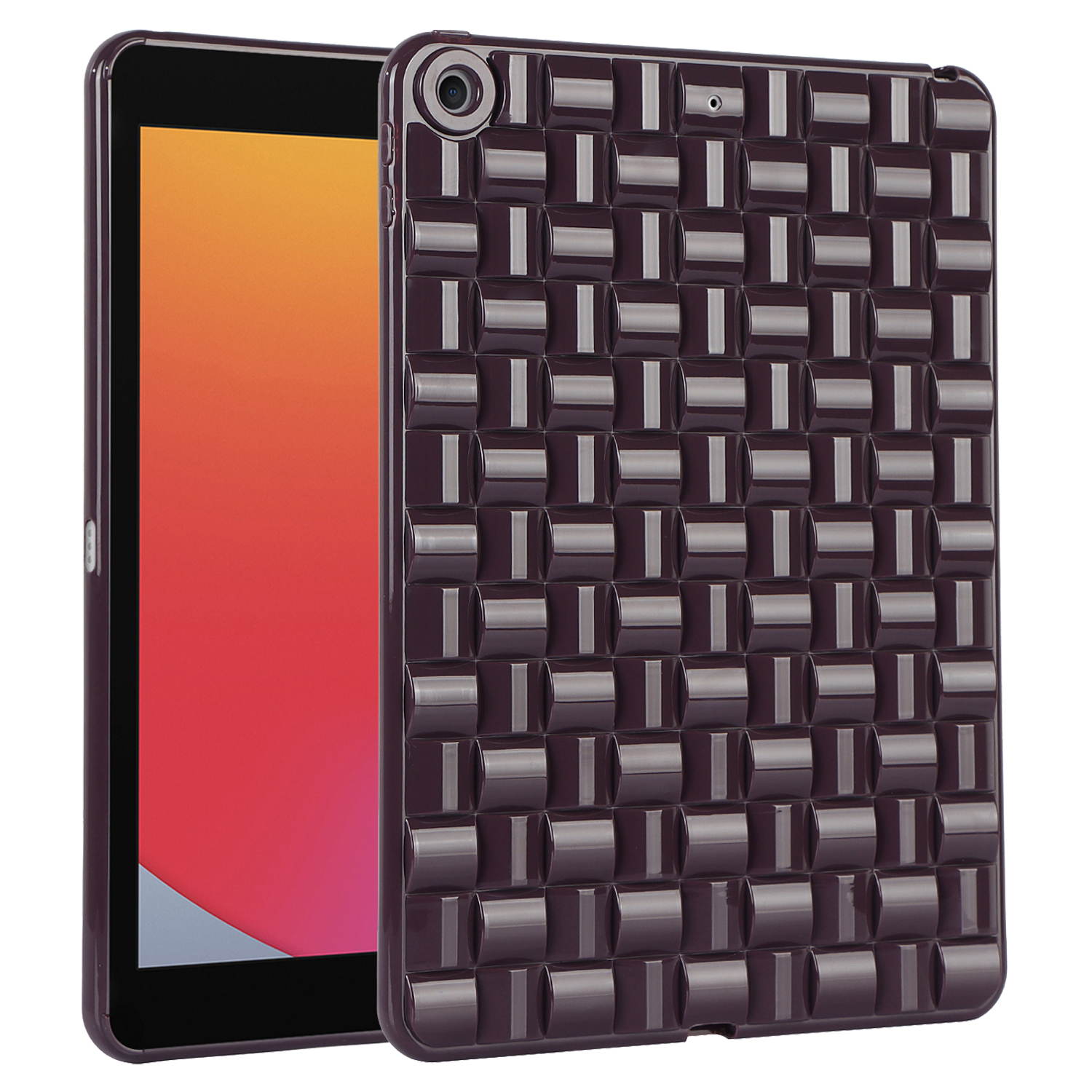

Für Das Ipad 10.2 (2021) /(2019) /(2020) Soft Tpu-hülle Schutz Tablettenabdeckung Gewebter Textur Anti-slip-fall - Weinrot, iPad 10.2 (2021)