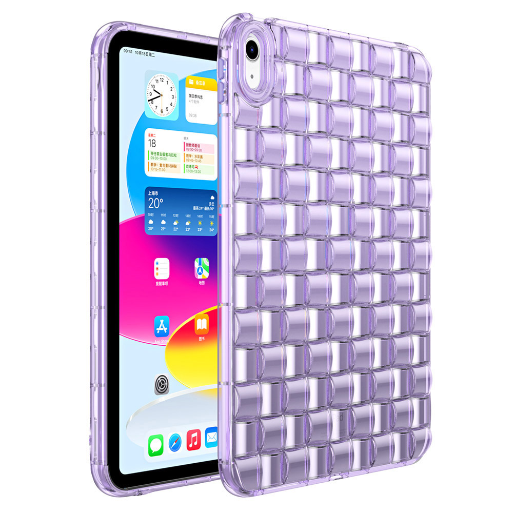 

Für Das Ipad Mini (2021) Clear TPU Protective Case Ice Cube Design Schocksicherer Tablettenabdeckung - Lila, iPad mini (2021)