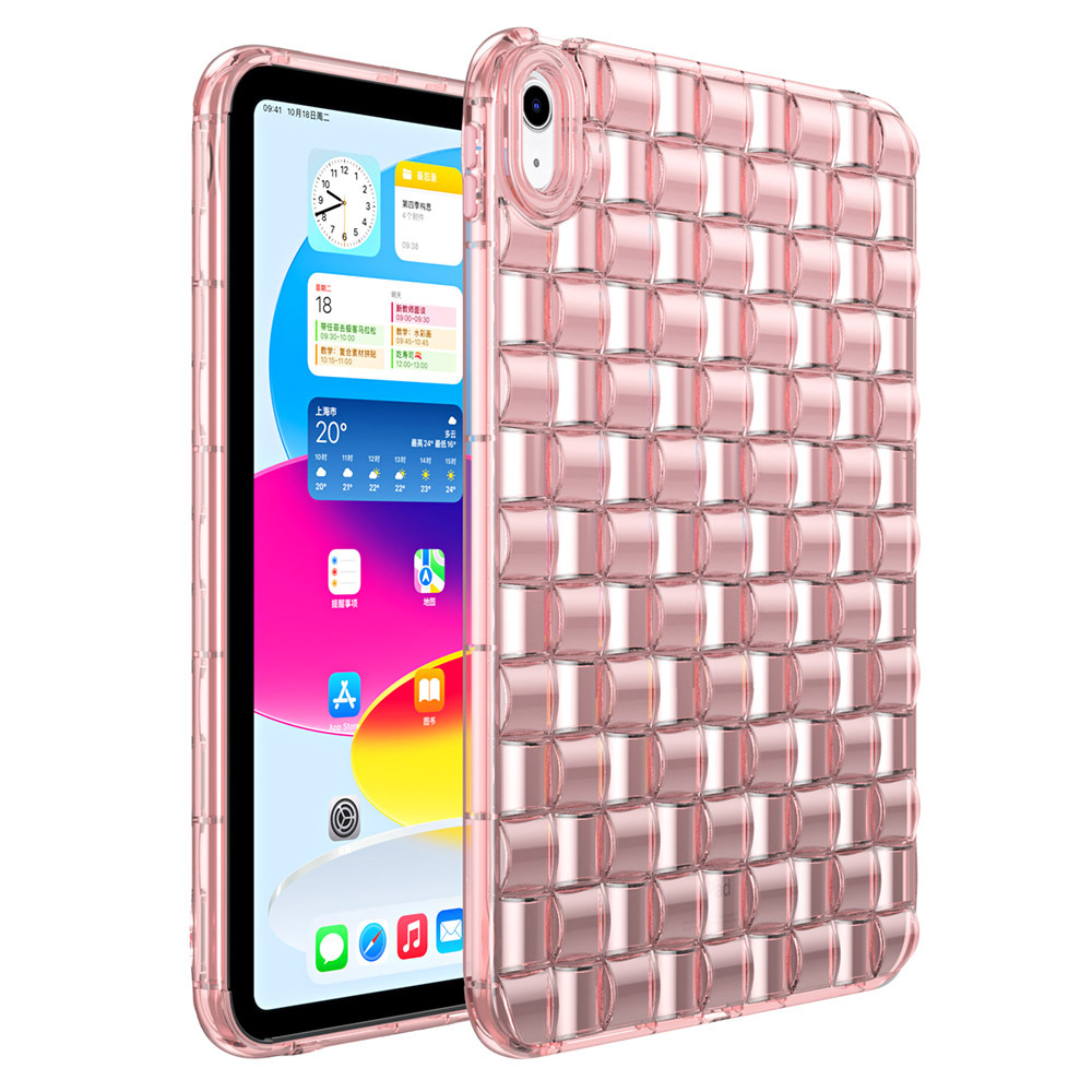 

Für Ipad Air (2020) / Luft (2022) Clear TPU Soft Tablet Case Ice Cube Design Protective Cover - Rosa, iPad Air (2020)