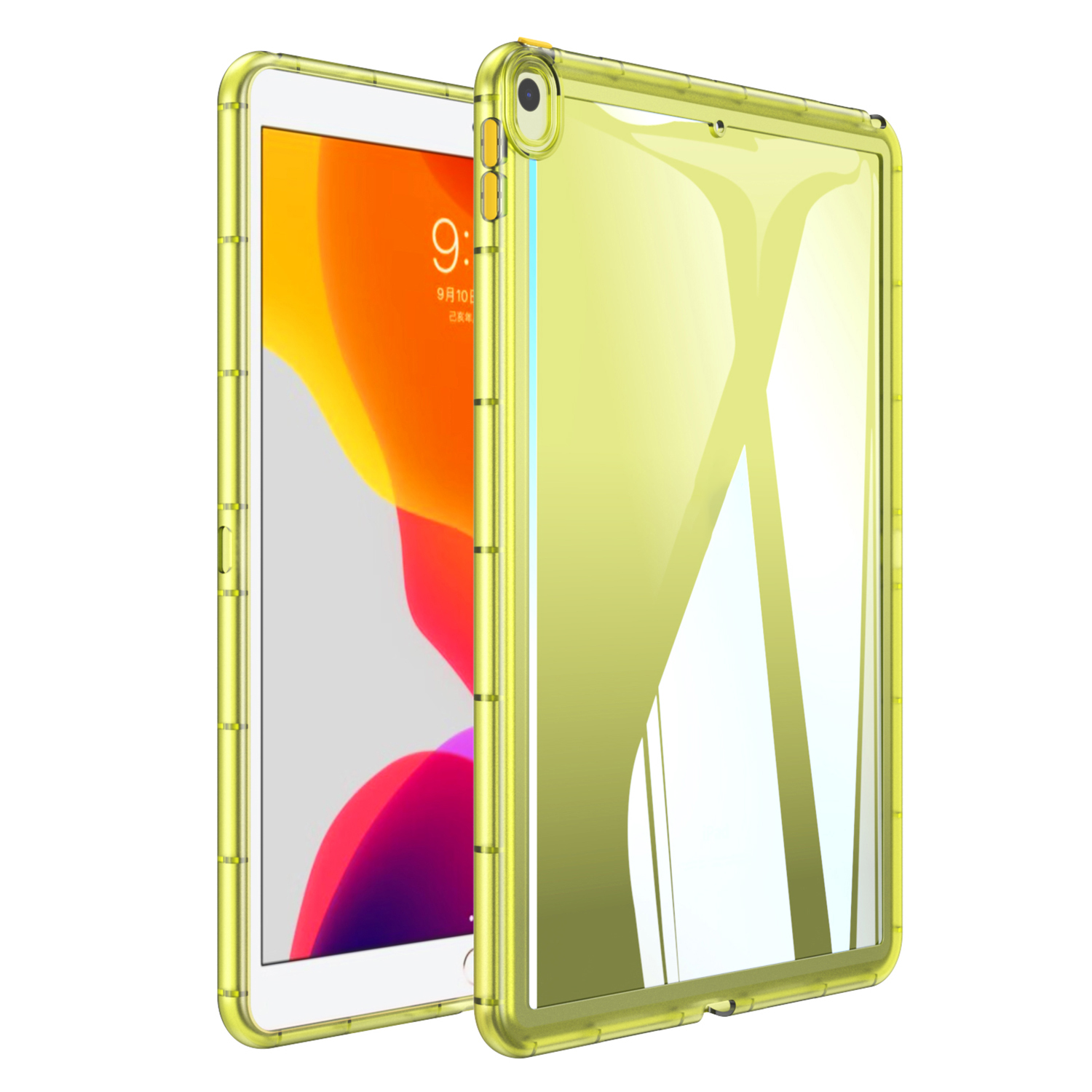 

Für Ipad Air 10.5 Zoll (2019) Anti-scratch-tablet-hülle Acryl+tpu Clear Tablet Tablet Deckung - Gelb, iPad Air 10.5 inch (2019)