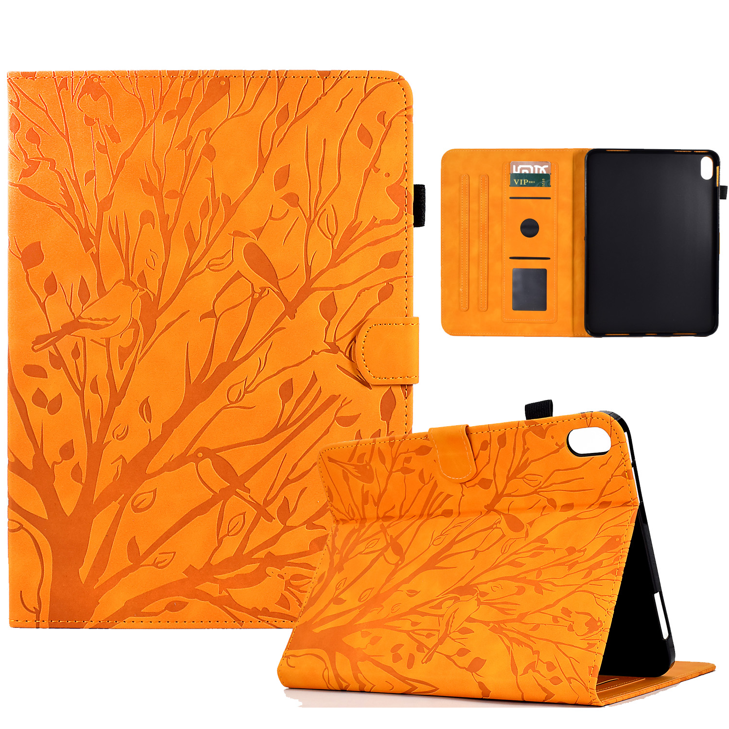 

Gedruckter Baum PU Leder Tablet Hülle Für Ipad 10.9 (2022), Standkartenhalter -tablet -abdeckung - Khaki, iPad 10.9 (2022)