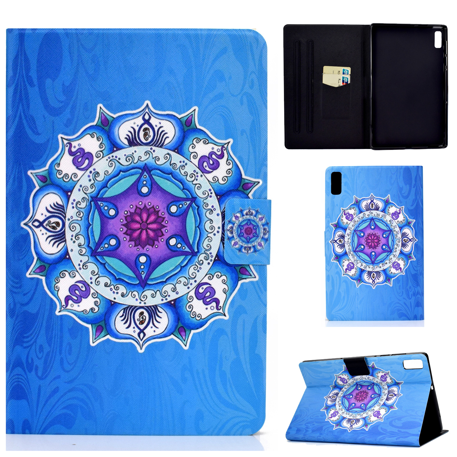 

Für Lenovo Tab M9 TB-310FU A3 Muster Druckschaftschaft Kost PU Leather Card Slot Tablet Abdeckung - Mandala, Lenovo Tab M9
