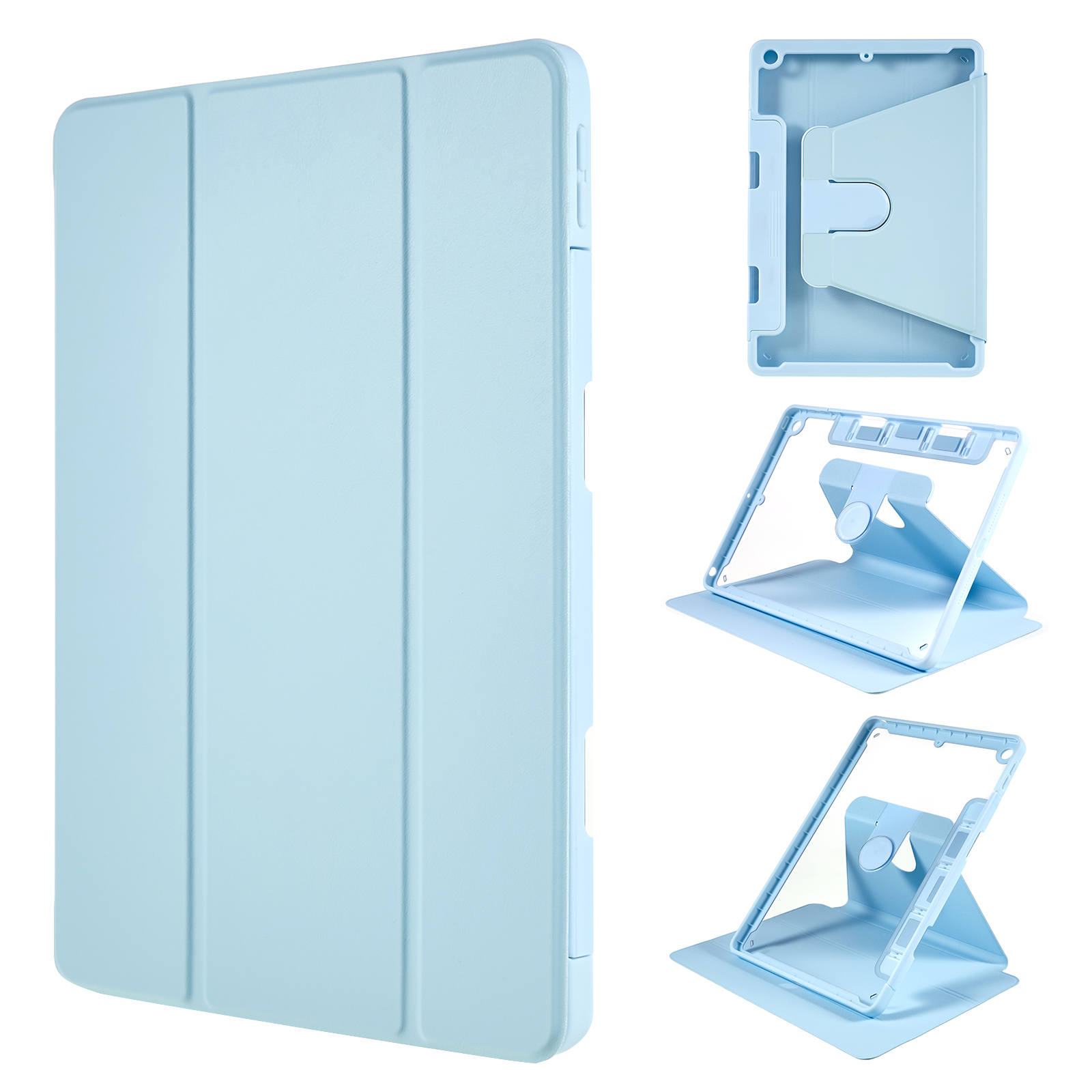 

Für Das Ipad 10.2 (2019) /(2020) /(2021) Drehende PU -lederabdeckung Mit Abnehmbarem Bleistifthalter -schutz Tablet -tablet -hülle - Baby Blau, iPad 10.2 (2019)
