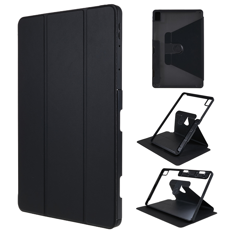 

Für Huawei Matepad Pro 12.6 (2021) PU Leder Tablet Hülle Rotierende Tablet -tablet -abdeckung Mit Abnehmbarem Bleistifthalter - Schwarz, Huawei MatePad Pro 12.6 (2021)