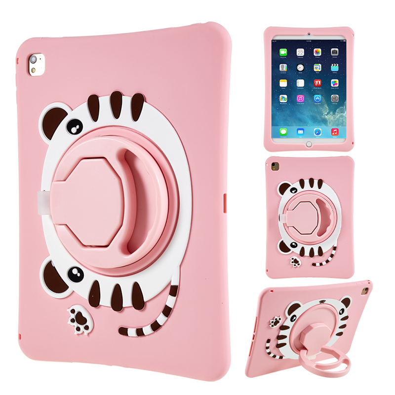

für ipad air (2013) / luft 2 / ipad 9,7 zoll (2017) /(2018) / pro 9,7 -zoll (2016) rotary kickstand tablet cat cat style pc+silikonabdeckung, iPad Air (2013)