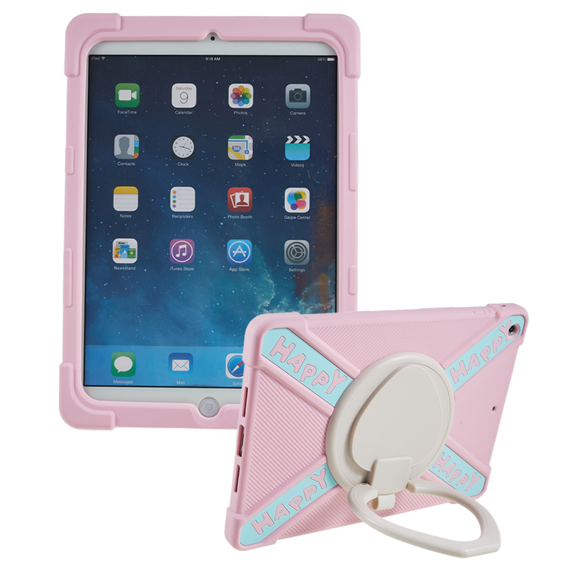 

Für Ipad Air (2013) 360 -grad -rotary -kickstand PC + Silikon Hybrid -schutzabdeckungstablettenfall - Rosa, iPad Air (2013)