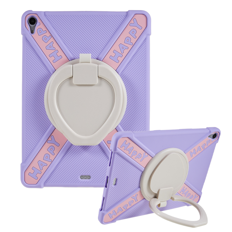 

Für Ipad Air (2020) /(2022) Tablet Case 360 ​​grad Rotary Kick -stand -pc + Silikonhybrid -schutzabdeckung - Lila, iPad Air (2022)