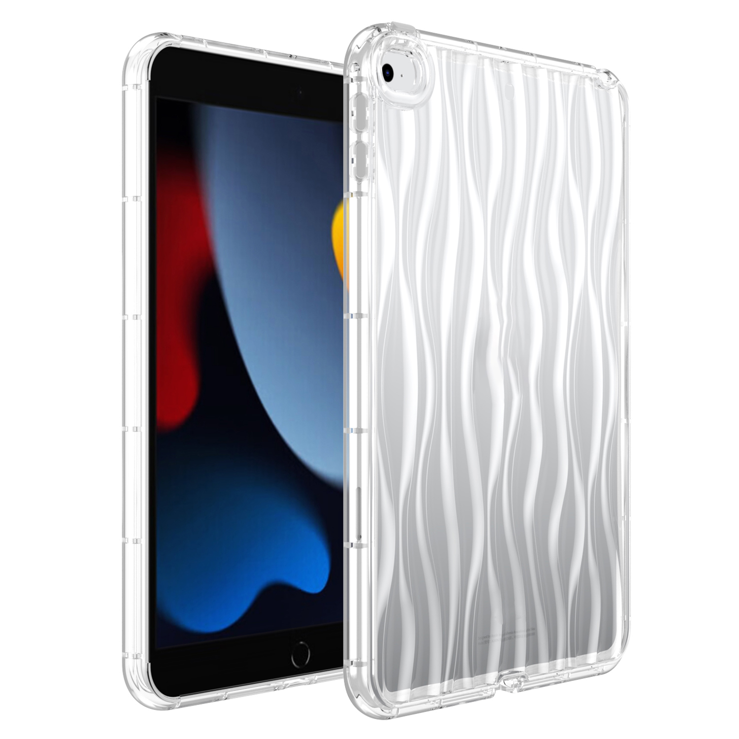 

Rückdecke Für iPad Mini 4 / Mini (2019) 7,9 -zoll -wellentextur Transparenter TPU -tablettenschutzfall - Transparent, iPad mini 4