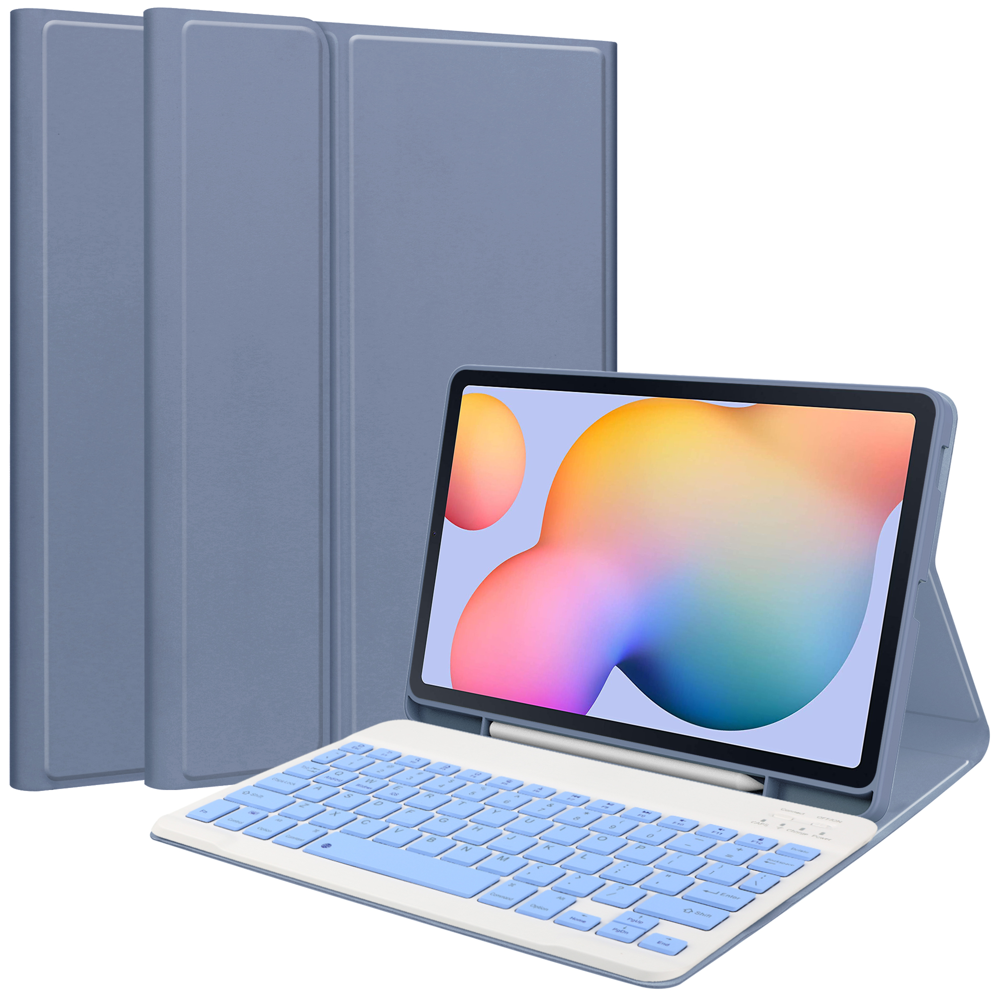 

Für Samsung Galaxy Tab S6 Lite / S6 Lite (2022) Lederhülle Mit Abnehmbarer Tastaturständerabdeckung - Lila, Galaxy Tab S6 Lite