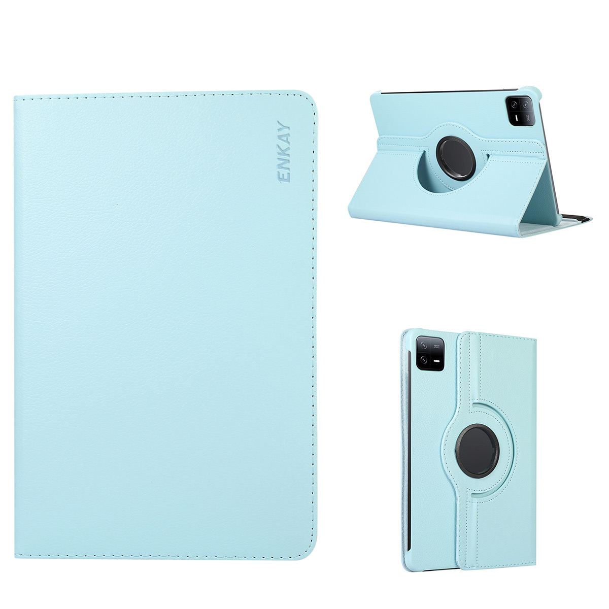 

Enkay Hut Prince Tablet Fall Für Xiaomi Pad 6 / Pad 6 Pro Rotary Stand PU Leder+pc -abdeckung Mit Autoschlaf / Aufwachen - Baby Blau, Xiaomi Pad 6