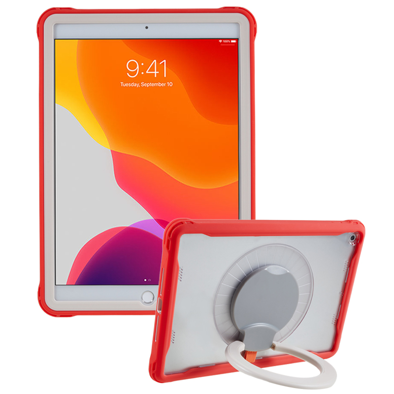 

Pepkoo Für Ipad 10.2 (2021) /(2020) /(2019) 360-grad-rotation Kickstand Cover PC + TPU Schockproof Tablet - Rot, iPad 10.2 (2021)