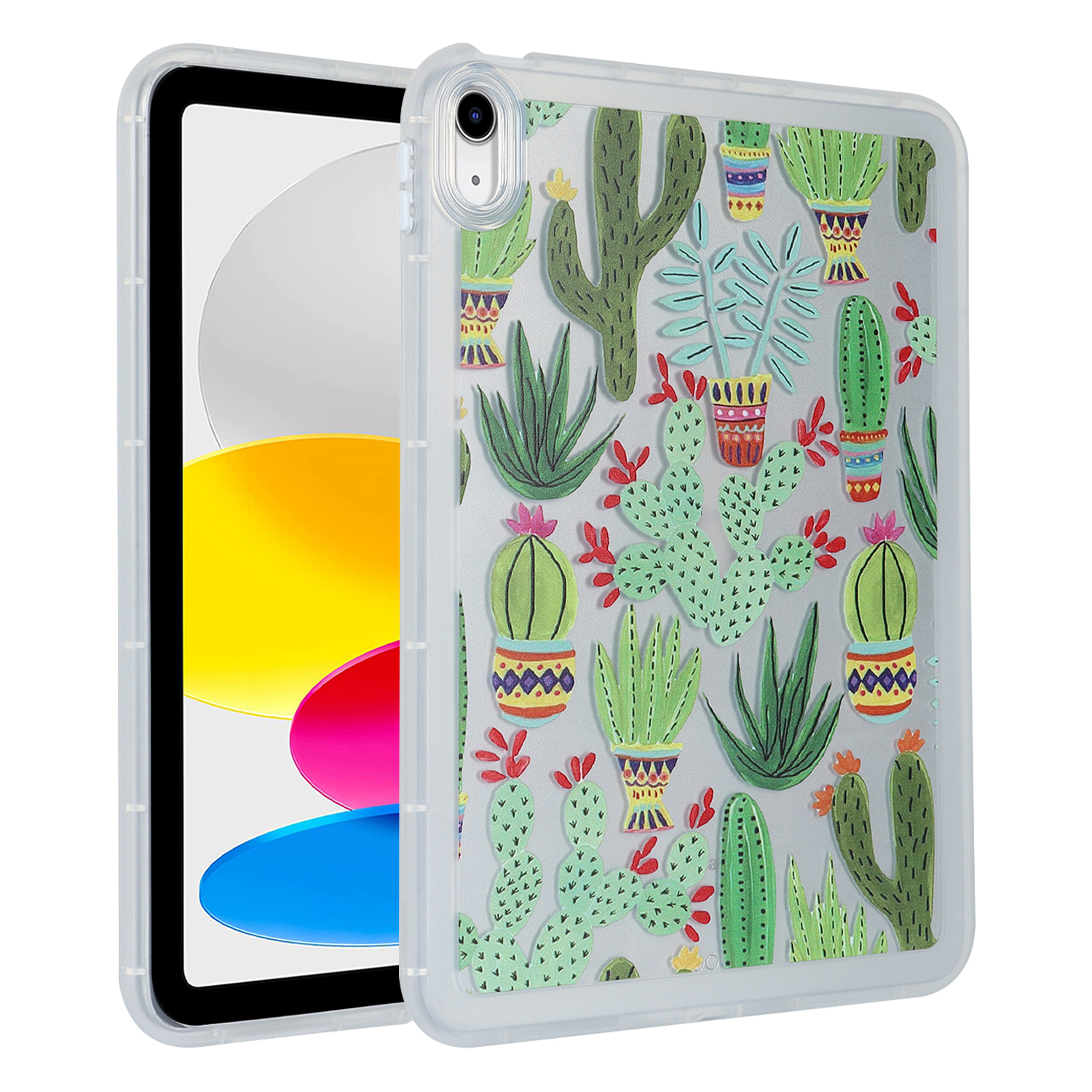 

Für Das Ipad 10.9 (2022) Tpu-tablet-fallmuster Druckluft-wächter-ecken Schockdcoverabdeckung - Kaktus, iPad 10.9 (2022)