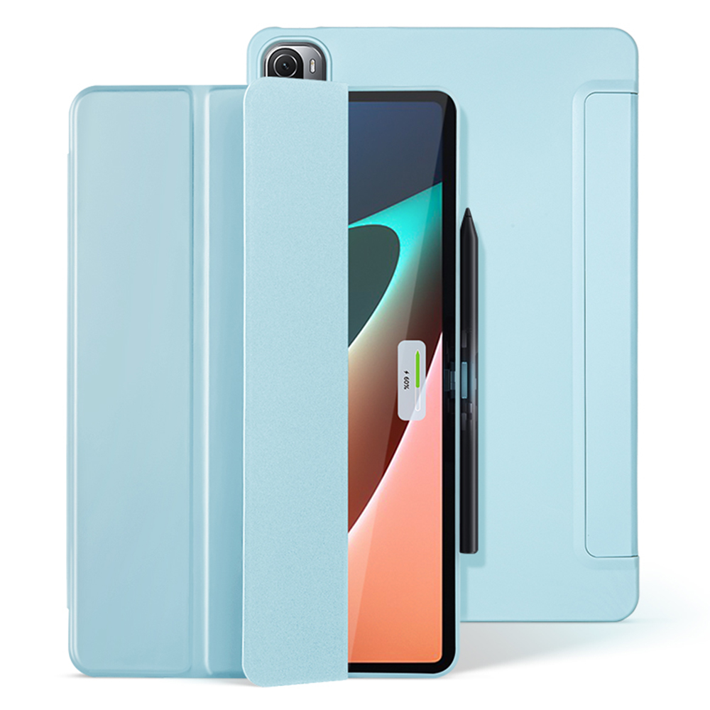 

Für Xiaomi Pad 5 / Pad 5 Pro Tri-fold Stand Tablet Hülle PU Leder Innere TPU Auto Wake / Schlafflip -abdeckung - Blau, Xiaomi Pad 5