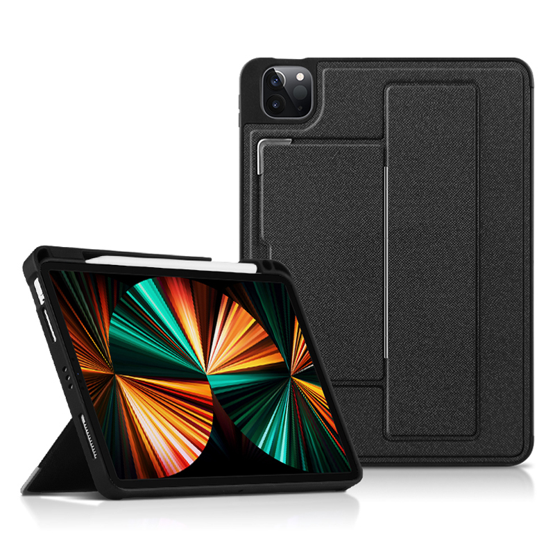 

Für Ipad Pro 12.9 (2020) /(2021) /(2022) Tablet -hülle PU -lederschicht TPU Kickstand Cover Mit Bleistifthalter, iPad Pro 12.9 (2020)