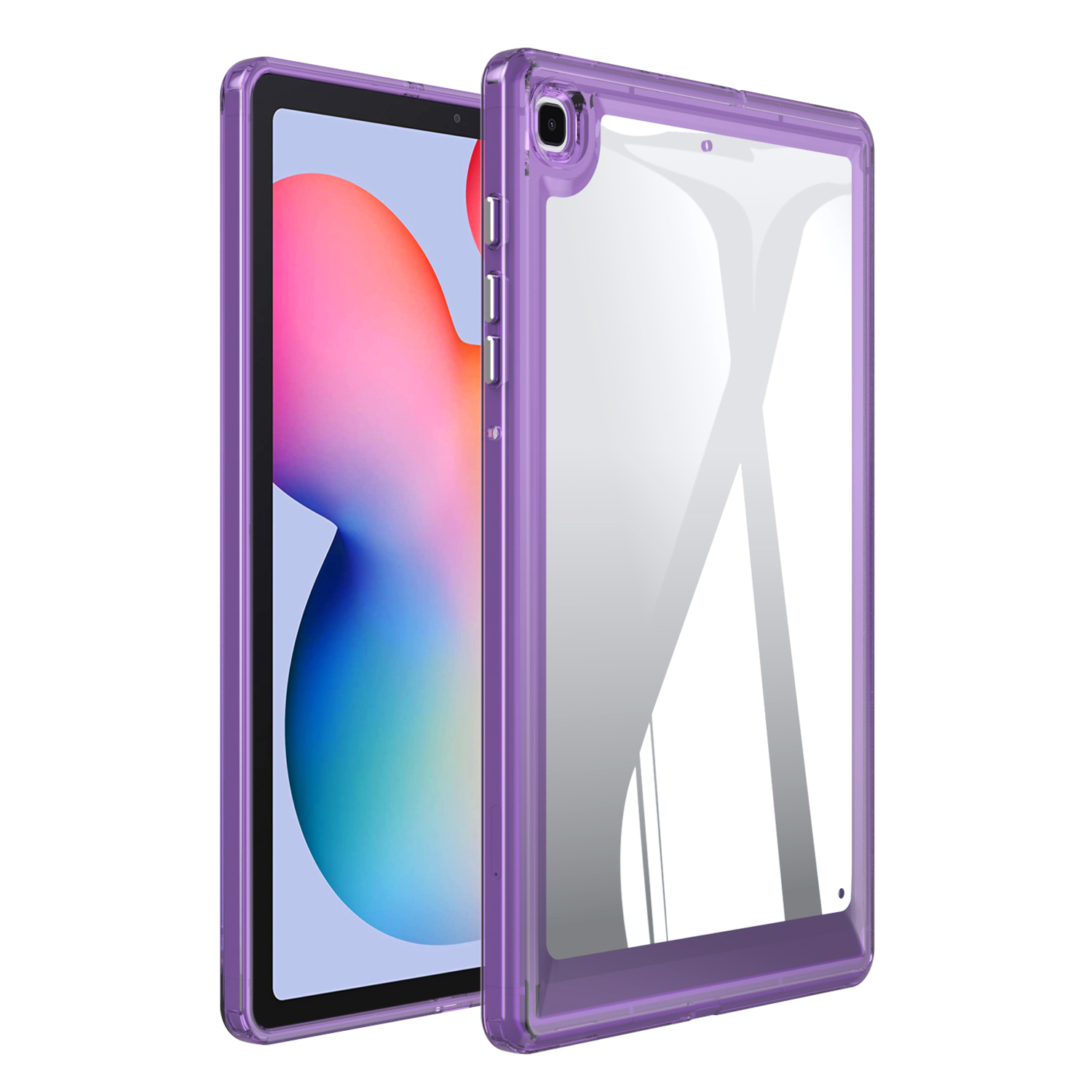 

Für Samsung Galaxy Tab A7 Lite 8,7-zoll T225 / T220 Transparente Acryl+tpu-tablet-hülle Drop-proof-abdeckung - Dunkelviolett, Galaxy Tab A7 Lite 8.7-inch