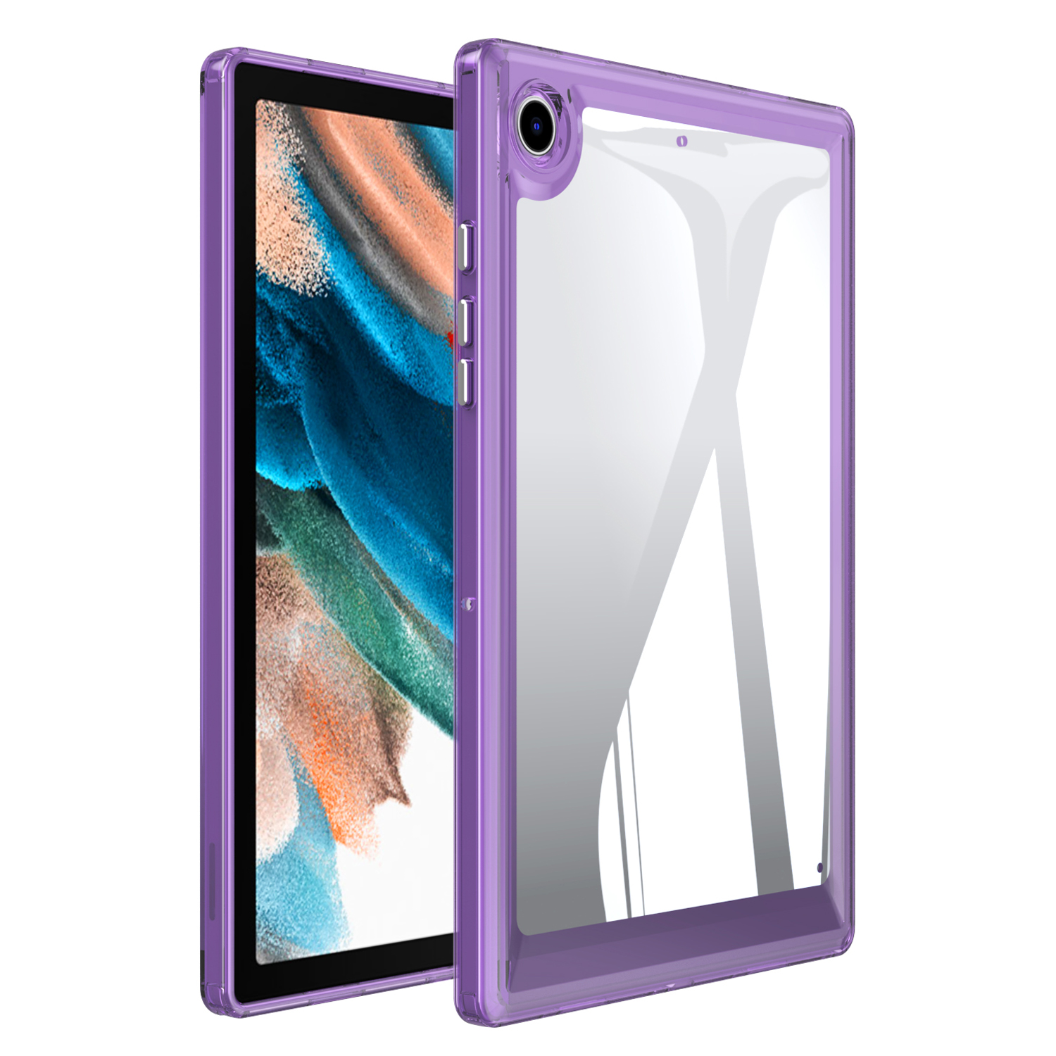 

Für Die Samsung Galaxy Tab A8 10.5 (2021) X200/tab A8 (2022) Schockfeste Abdeckung Transparentes Acryl+tpu -tablet -fall - Dunkelviolett, Galaxy Tab A8 10.5 (2021)