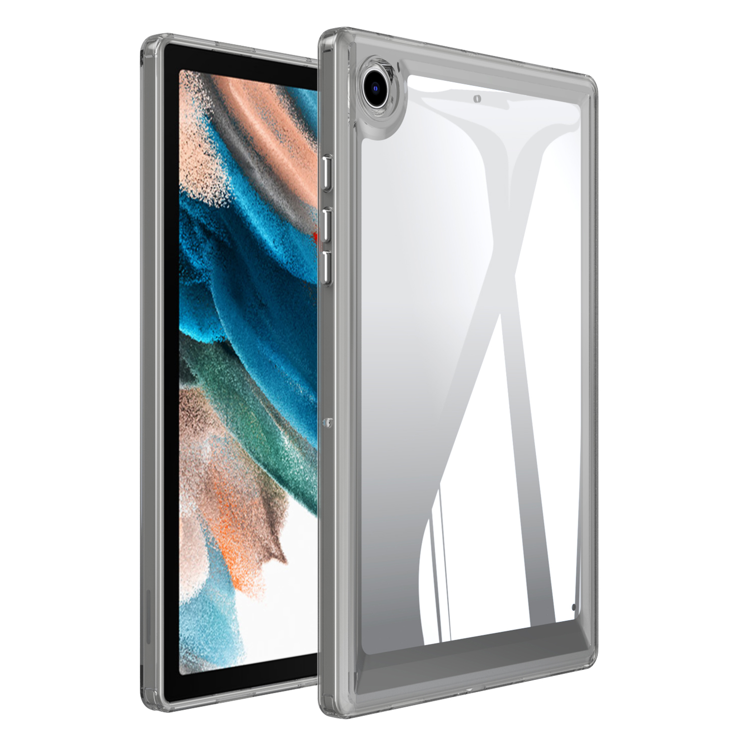 

Für Die Samsung Galaxy Tab A8 10.5 (2021) X200/tab A8 (2022) Schockfeste Abdeckung Transparentes Acryl+tpu -tablet -fall - Grau, Galaxy Tab A8 10.5 (2021)