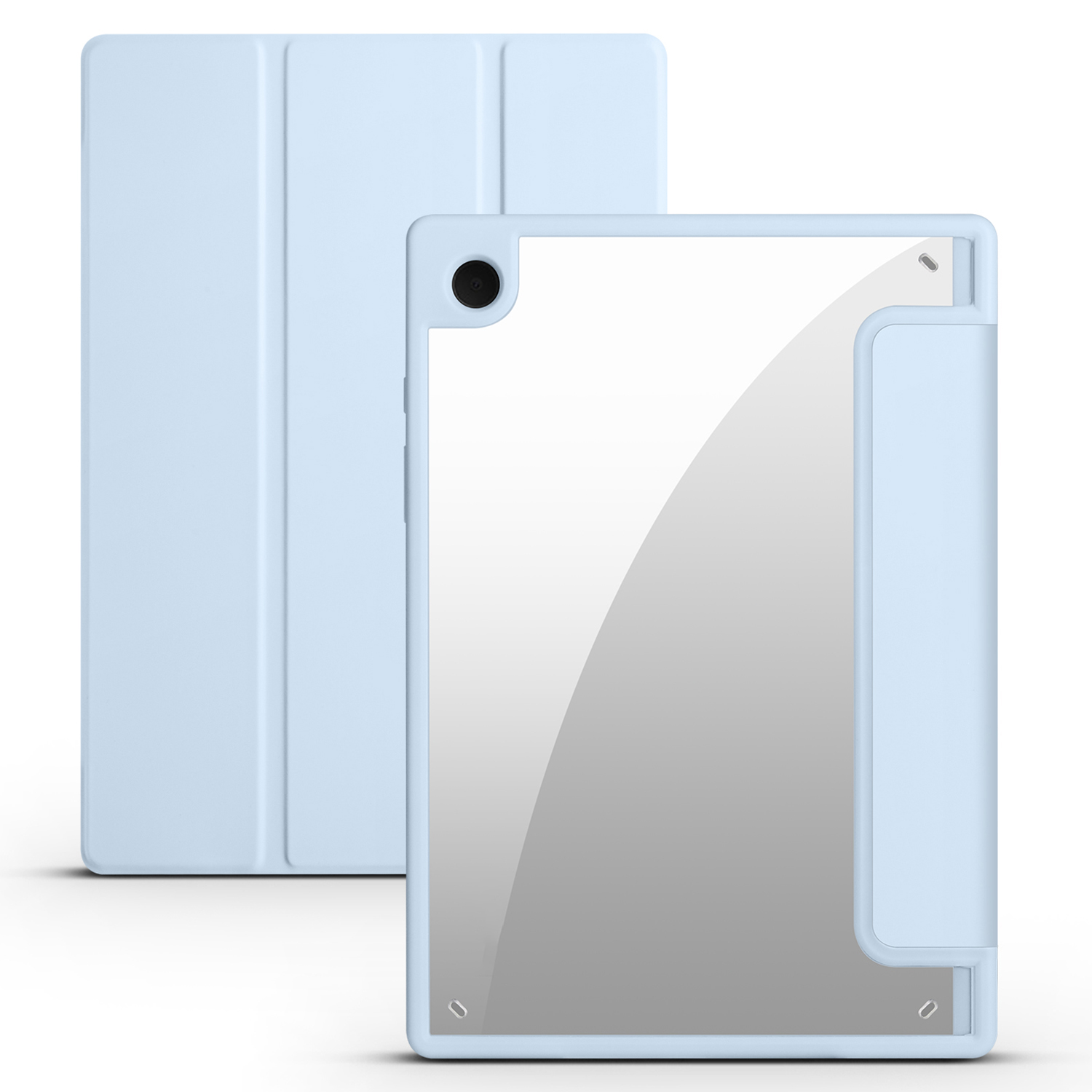

Für Samsung Galaxy Tab A8 10.5 (2021) Tablet-hülle TPU Acryl-pu-lederabdeckung Mit Dreifacher Ständer Support Auto Wake / Schlafen - Blau, Galaxy Tab A8 10.5 (2021)