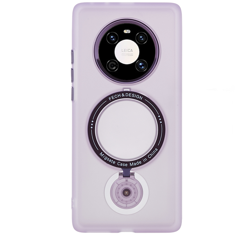 

Für Huawei Mate 40 Drop Protection TPU + PC Phone Case Rotierende Ring -kickstand -magnetabdeckung - Lila, Huawei Mate 40