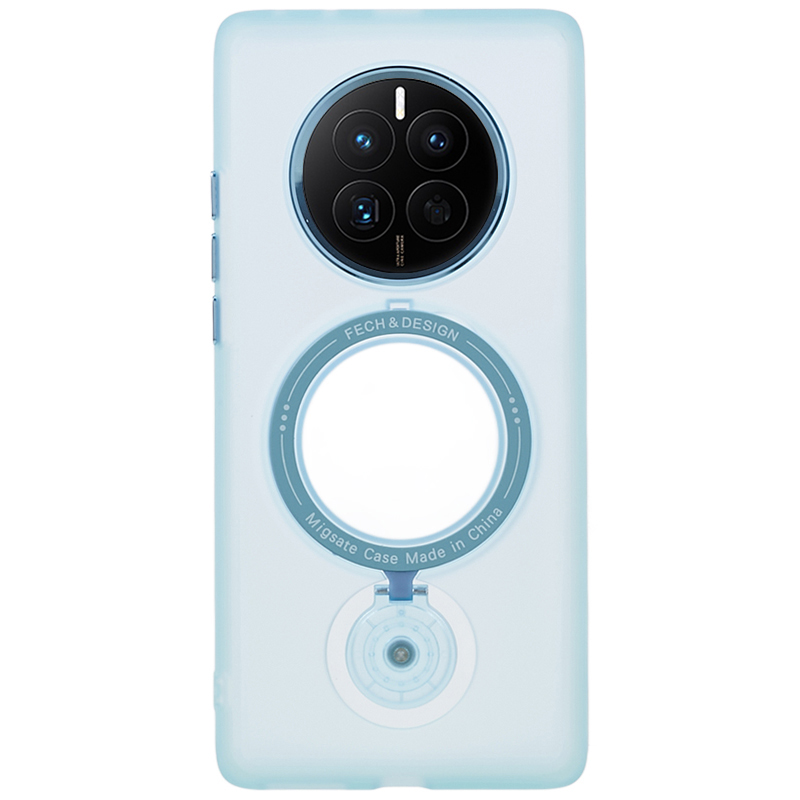 

Für Huawei Mate 50 4G Anti-kratzer-tpu + Pc-telefonhülle Rotierende Ring-kickständer Magnetabdeckung - Blau, Huawei Mate 50 4G