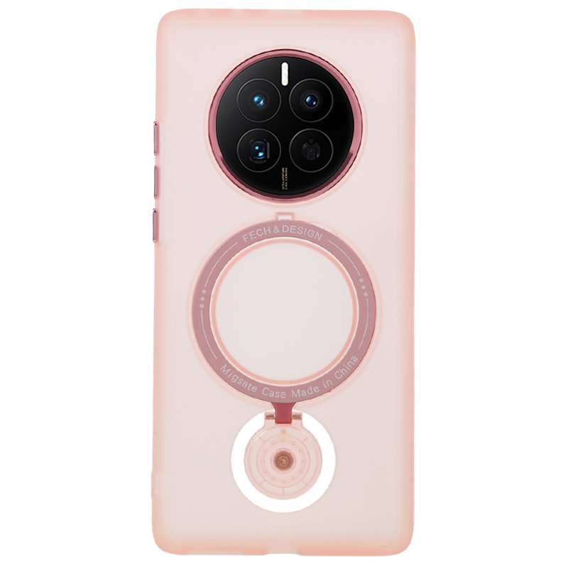 

Für Huawei Mate 50 4G Anti-kratzer-tpu + Pc-telefonhülle Rotierende Ring-kickständer Magnetabdeckung - Rosa, Huawei Mate 50 4G