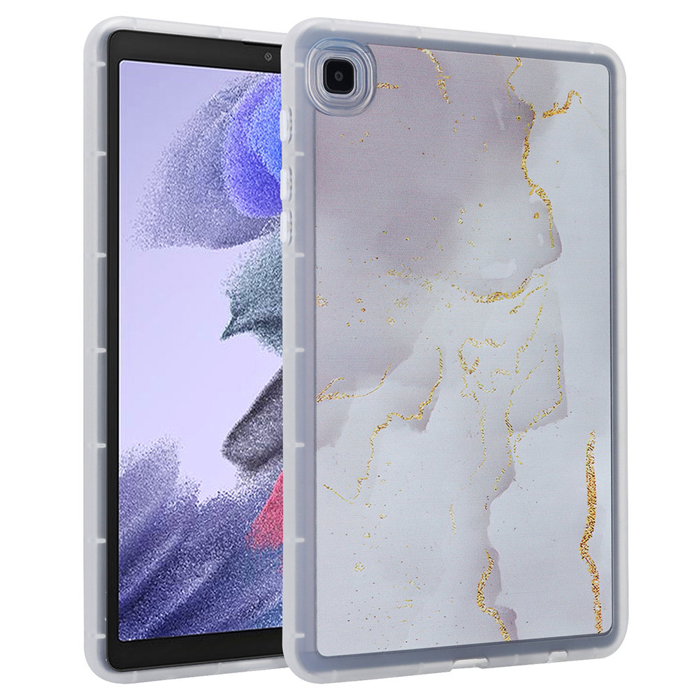 

Tablet-hülle Für Samsung Galaxy Tab A7 Lite 8,7-zoll T220 T225, Marmormuster Druck TPU Weichhaut Schutzabdeckung - Grau, Galaxy Tab A7 Lite 8.7-inch