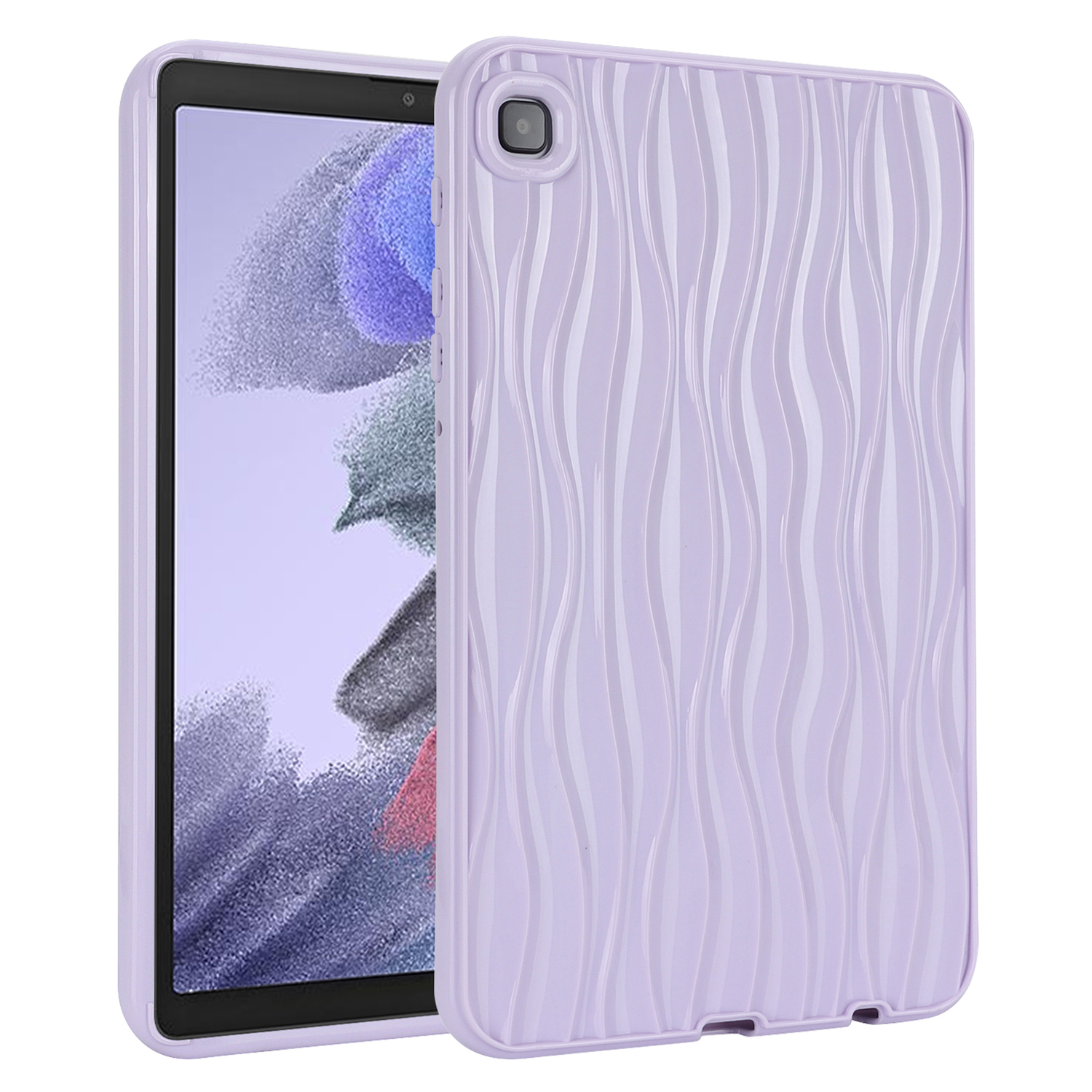 

Für Samsung Galaxy Tab A7 Lite 8,7-zoll T225 T220 Water Ripple Textur Case Feste Farbtafu-tablettenabdeckung - Lila, Galaxy Tab A7 Lite 8.7-inch