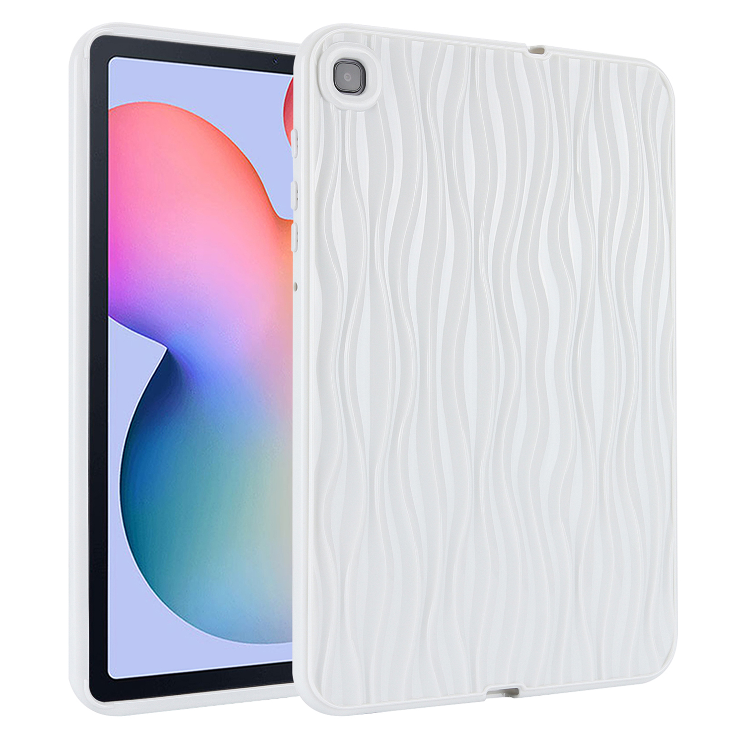 

TPU -schutzhülle Für Samsung Galaxy Tab S6 Lite P610 P615 / Tab S6 Lite (2022), Feste Farbwasser -ripple -textur -tablettenabdeckung - Weiss, Galaxy Tab S6 Lite