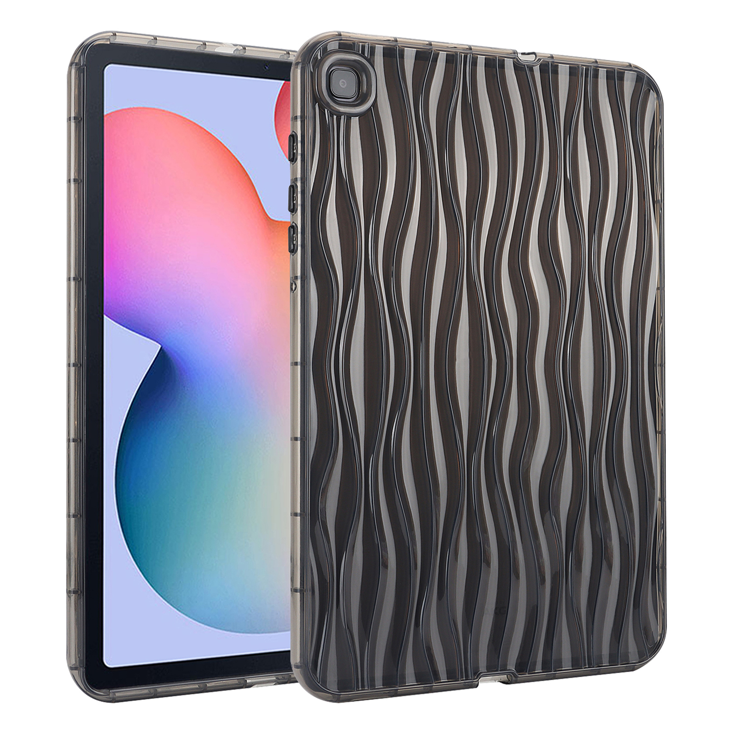 

Für Samsung Galaxy Tab S6 Lite P610 P615 / Tab S6 Lite (2022) Anti-drogen-abdeckungswelle Textur Klares Tpu-tablet-fall - Schwarz, Galaxy Tab S6 Lite