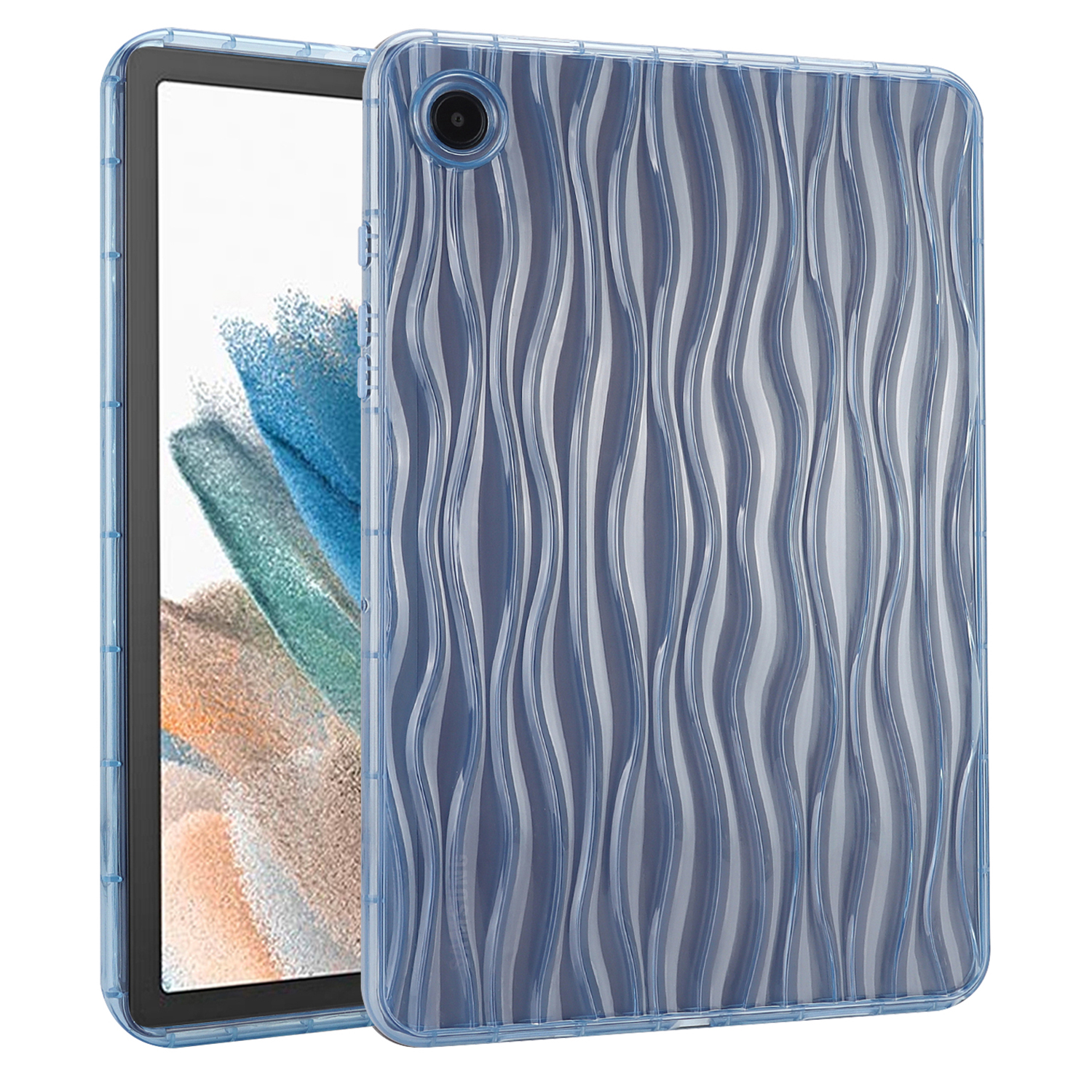 

Für Samsung Galaxy Tab A8 (2021) X200 / Tab A8 (2022) Wellentextur Schutzabdeckung Löschen Sie TPU -tablet -fall - Blau, Galaxy Tab A8 10.5 (2022)