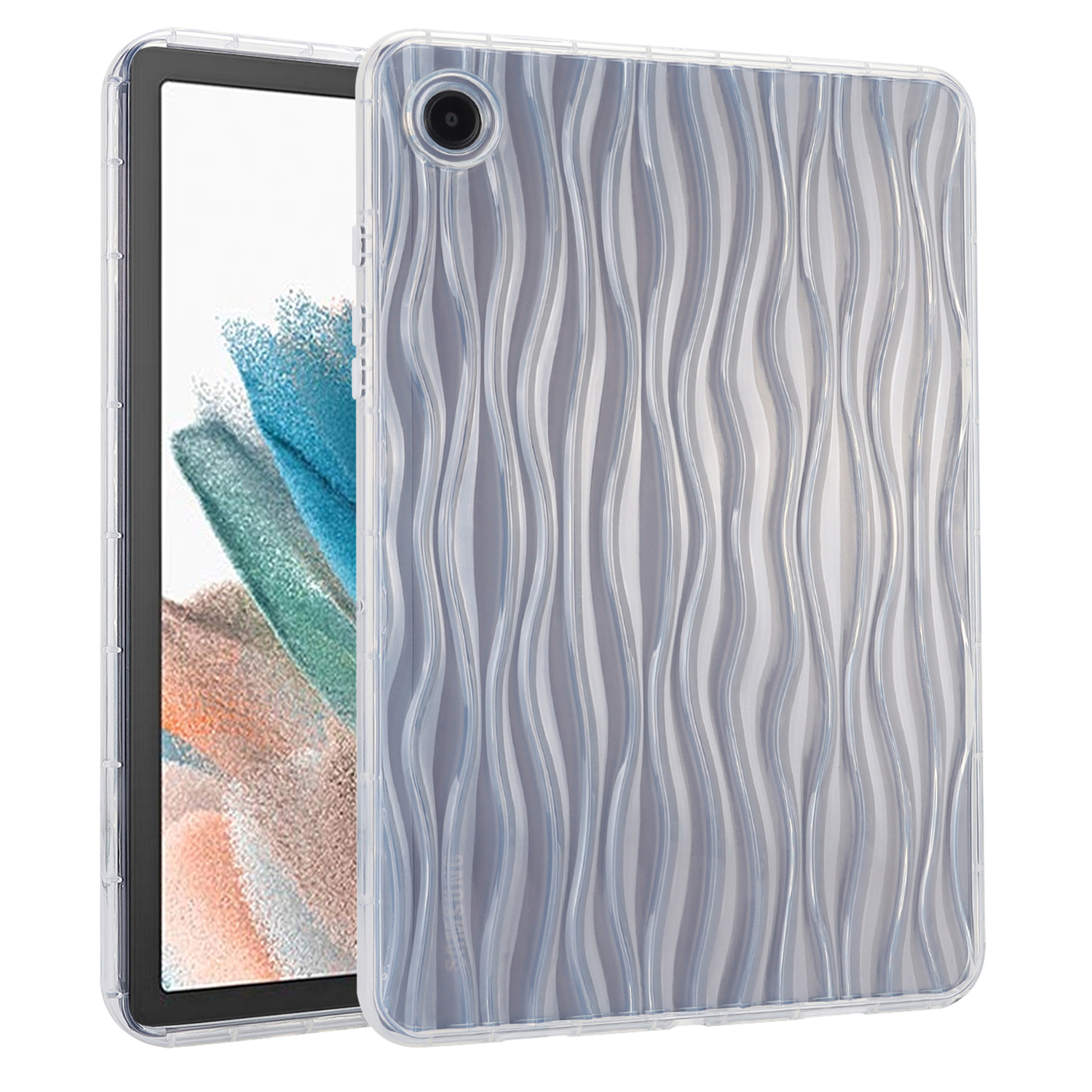 

Für Samsung Galaxy Tab A8 (2021) X200 / Tab A8 (2022) Wellentextur Schutzabdeckung Löschen Sie TPU -tablet -fall - Transparent, Galaxy Tab A8 10.5 (2022)