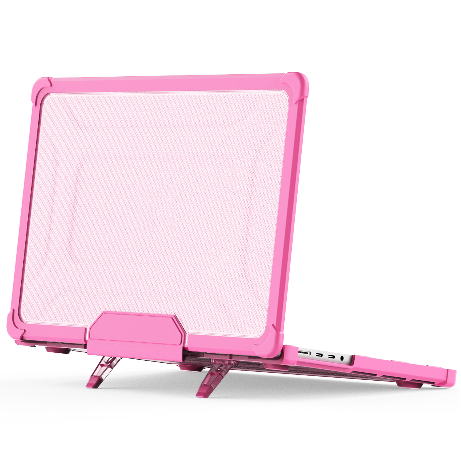 

Für MacBook Pro 14 Zoll (2021) /(2023) (A2442 M1 Pro / M1 Max / A2779) Wärmedissipation Hartes PC+TPU -laptop -fall Mit Kickstand - Rose, MacBook Pro 14 inch (2021)