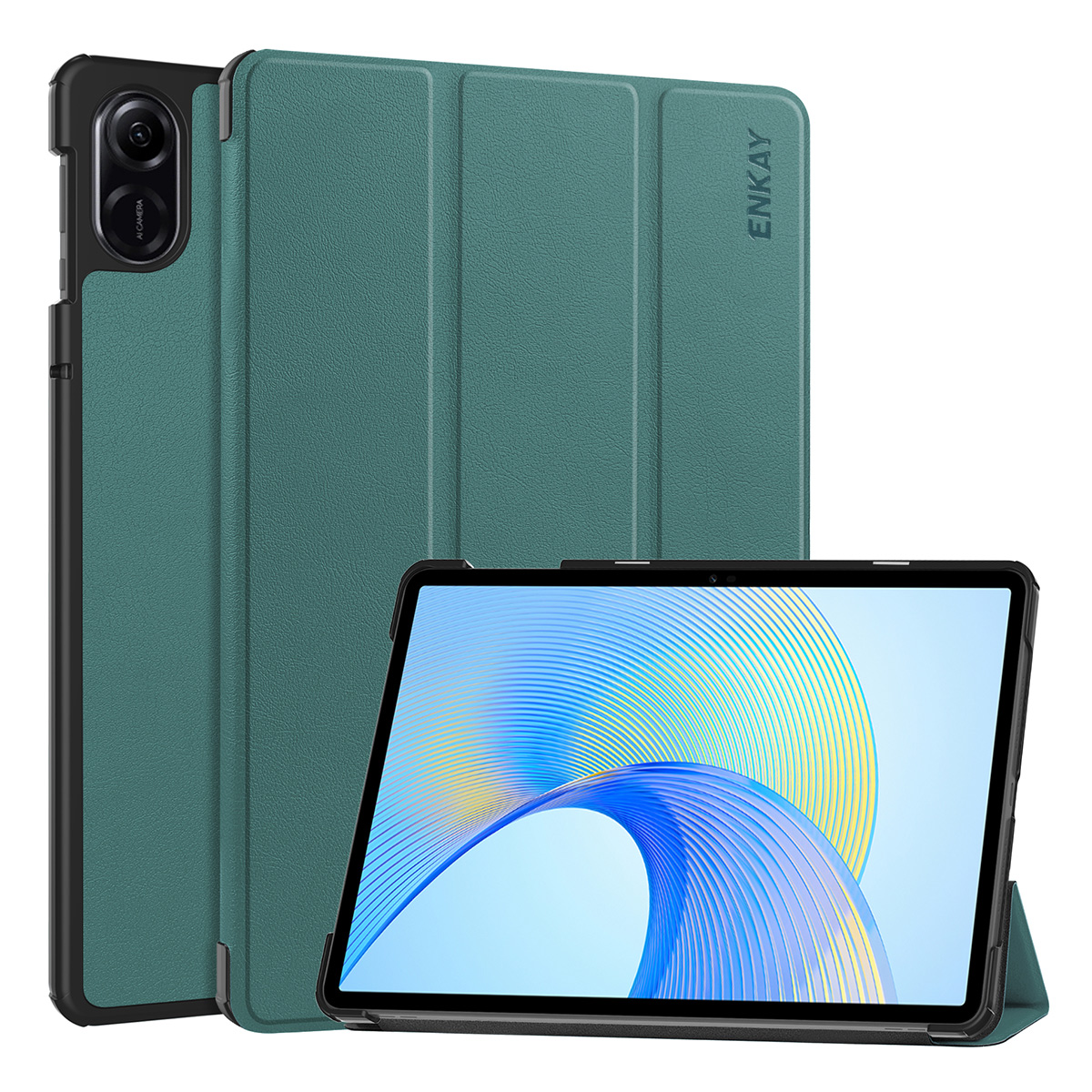 

Enkay Hat Prince Protective Cover Für Honor Pad X8 Pro / X9, Triufold Stand PU Leder+pc Smart Tablet Hülle - Schwarzgrün, Honor Pad X8 Pro