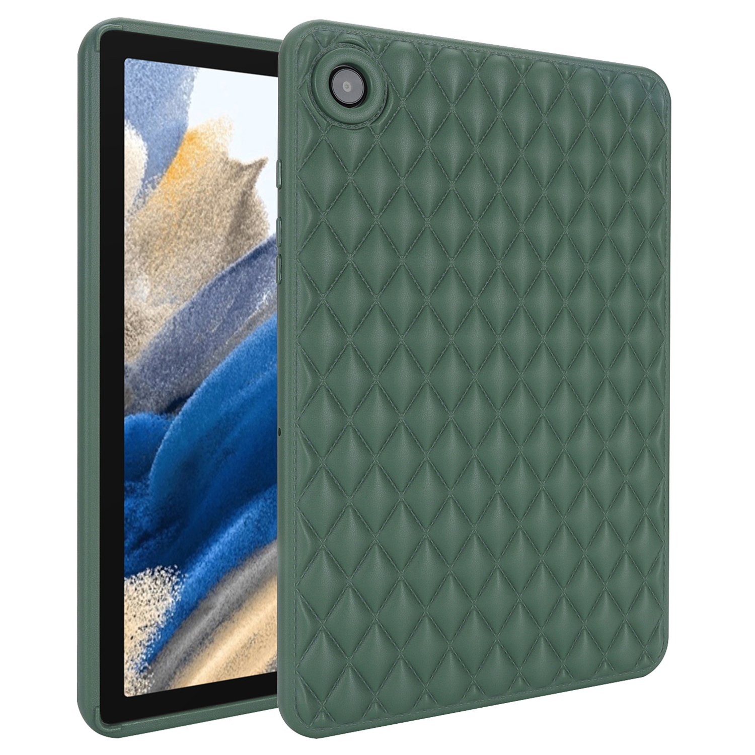

Für Samsung Galaxy Tab A8 10.5 (2021) / X200 Rhombusmuster Anti-drogen-tablet-hülle Stoßdicht Weiche Tpu-rückzugabdeckung - Grün, Galaxy Tab A8 10.5 (2021)