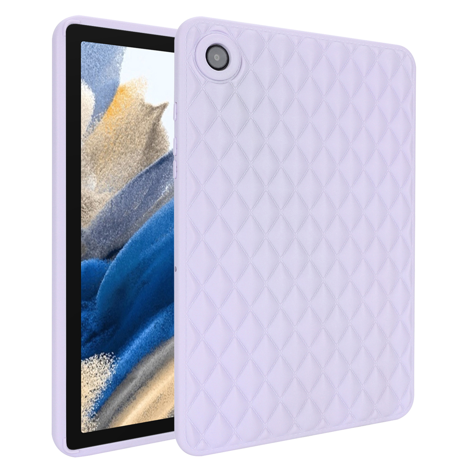 

Für Samsung Galaxy Tab A8 10.5 (2021) / X200 Rhombusmuster Anti-drogen-tablet-hülle Stoßdicht Weiche Tpu-rückzugabdeckung - Lila, Galaxy Tab A8 10.5 (2021)