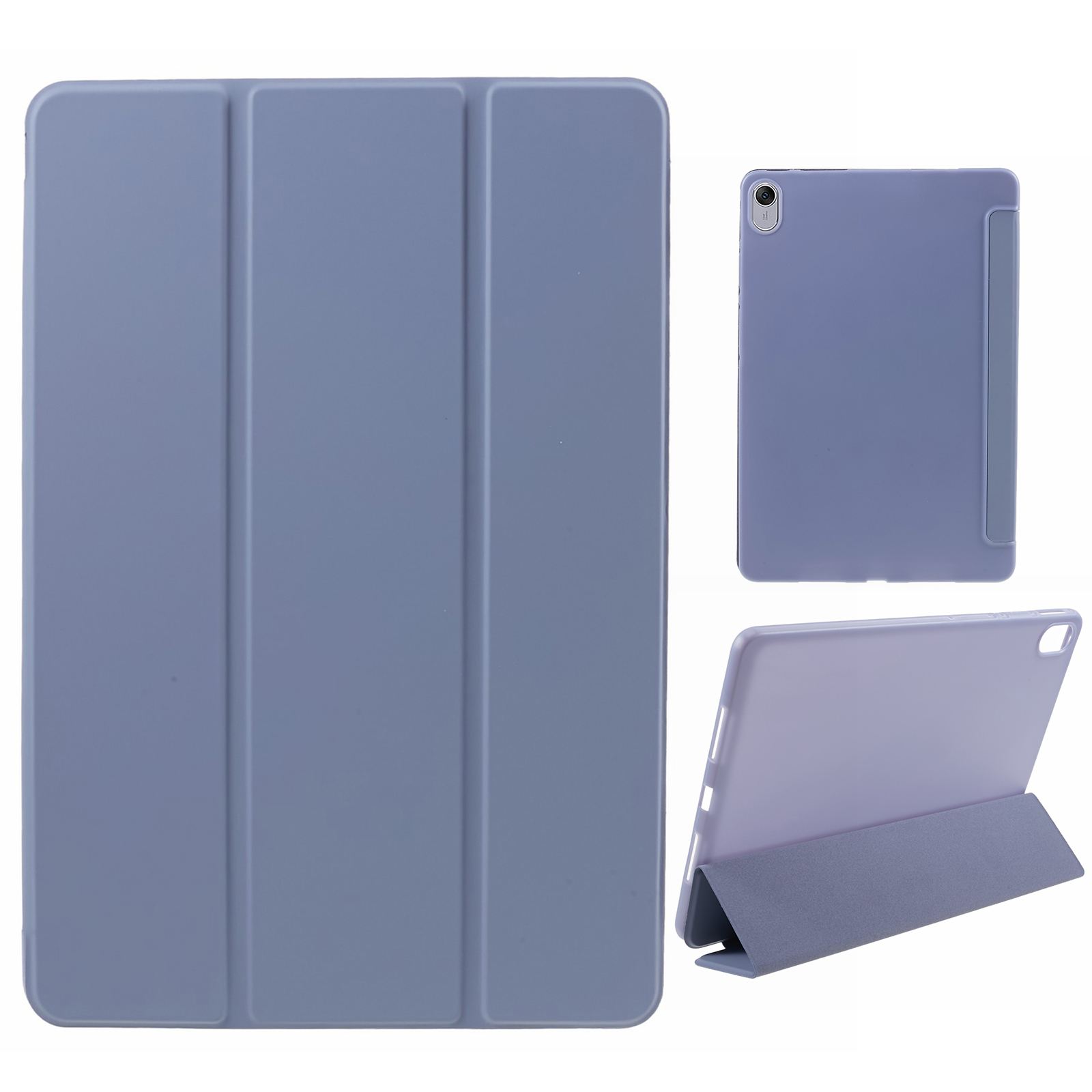 

Für Huawei Matepad 11.5 PU Leder + Silikon Stoßdichter Abdeckung Anti-Drop Tri-Fold Stand Tablet Hülle - Lila, Huawei MatePad 11.5