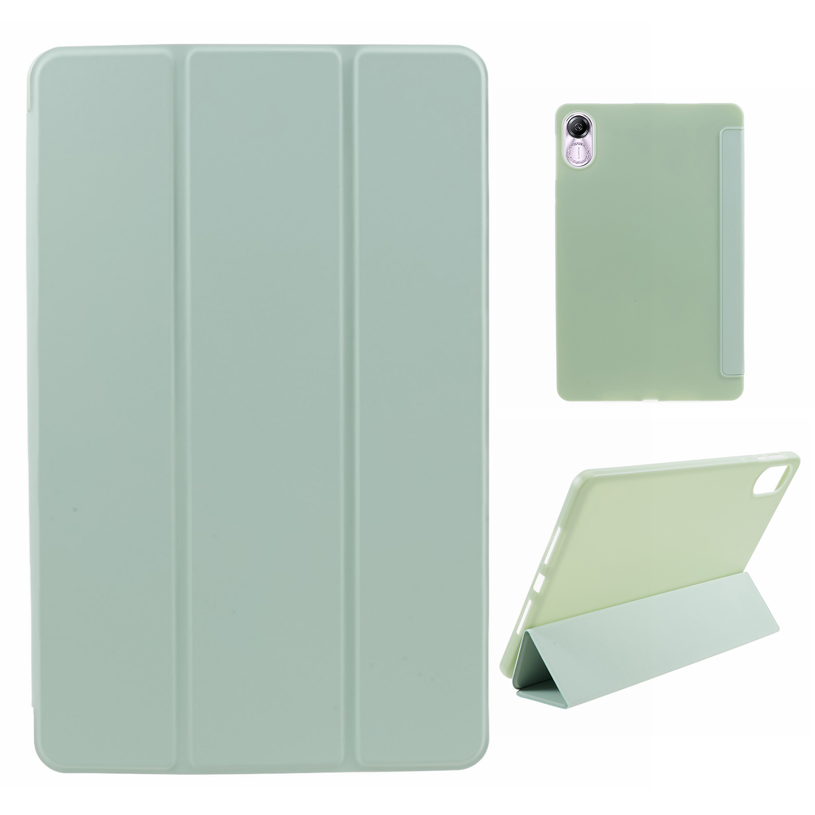 

Für Honor Pad X8 Pro / Pad X9 Schutzhülle Anti-kratzer PU+Matte Tpu-tablettenabdeckung Mit Dreifachem Ständer - Hellgrün, Honor Pad X8 Pro